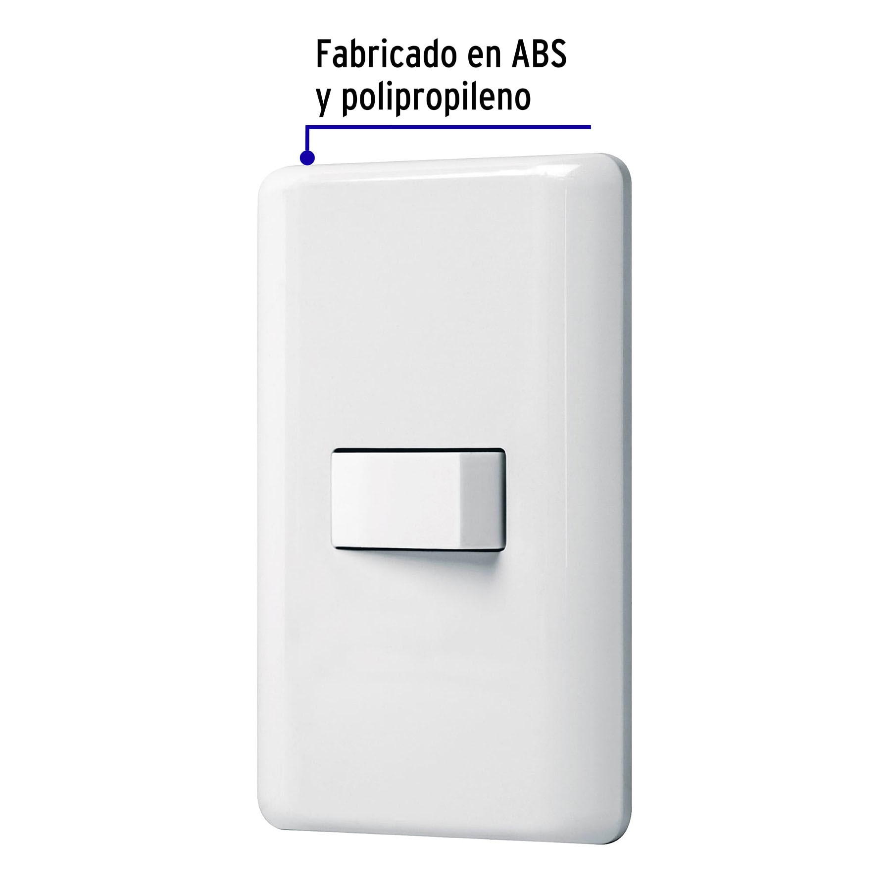 Placa armada con 1 interruptor sencillo, Volteck Basic - Imagen 2
