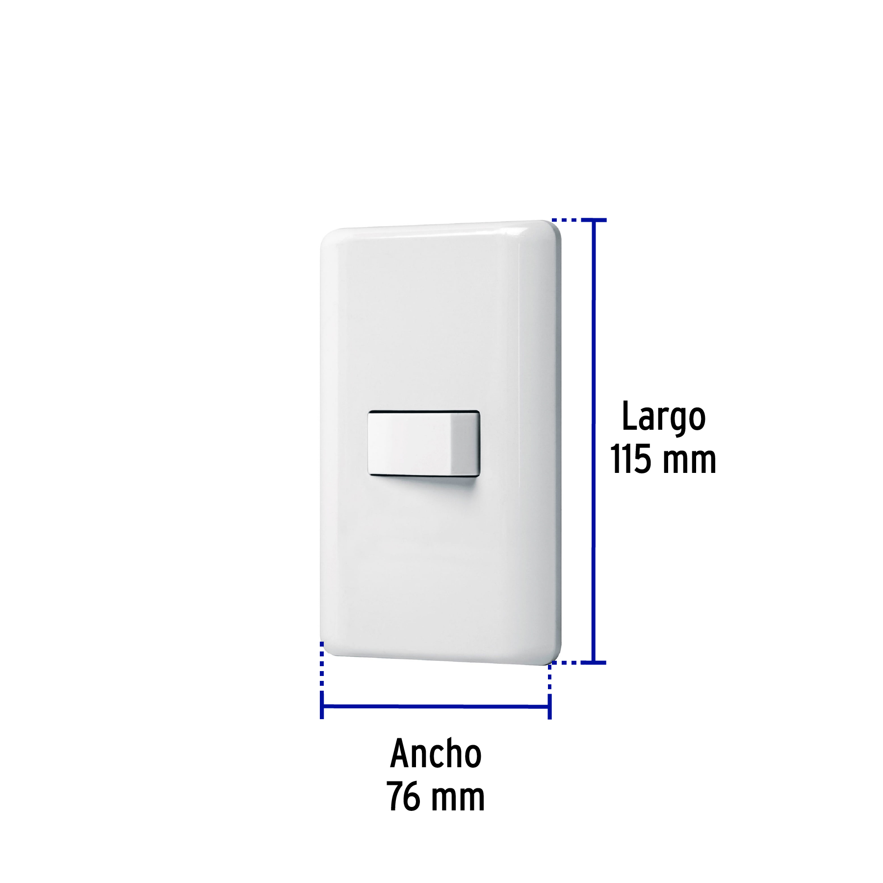 Placa armada con 1 interruptor sencillo, Volteck Basic - Imagen 3