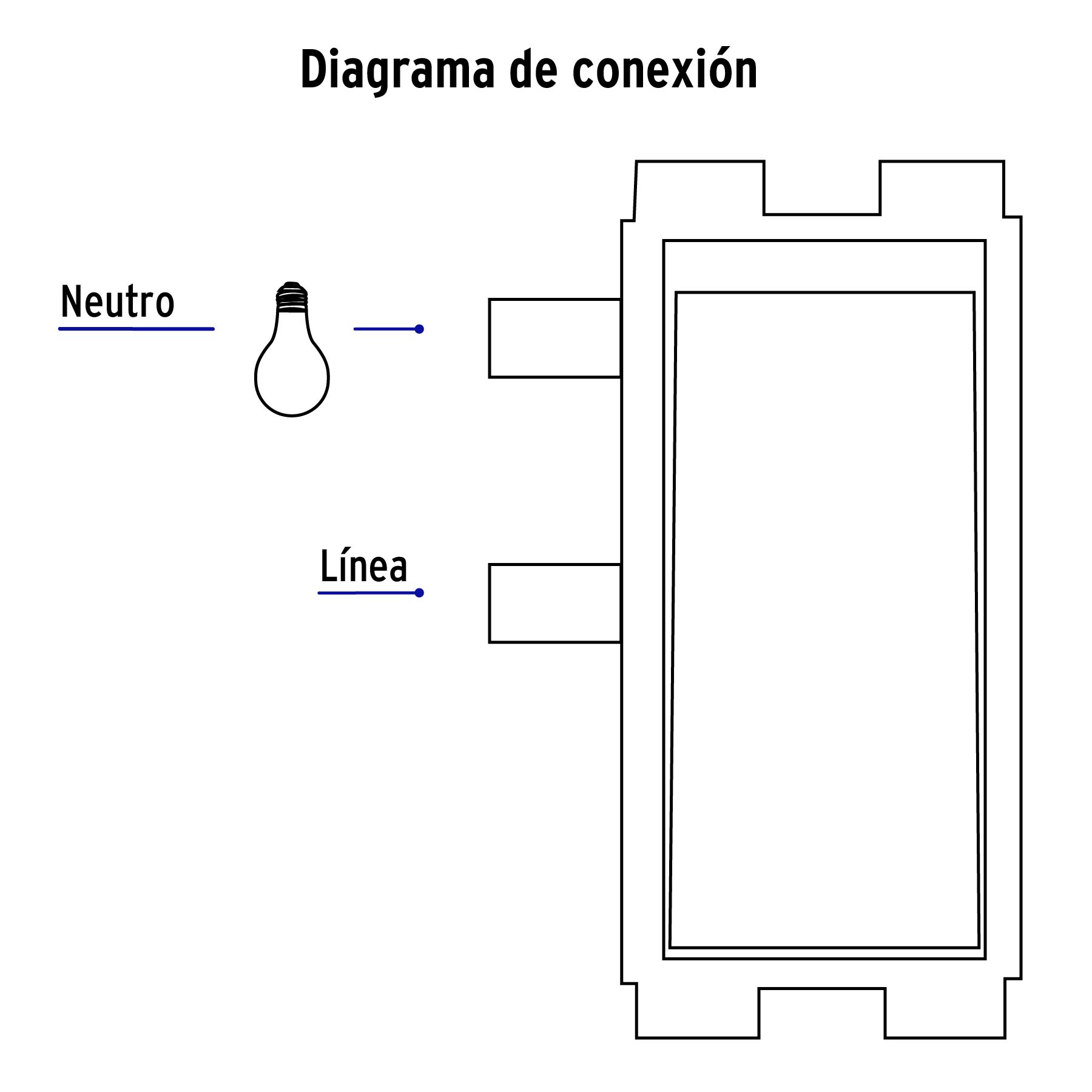 Placa armada con 1 interruptor sencillo, Volteck Basic - Imagen 4