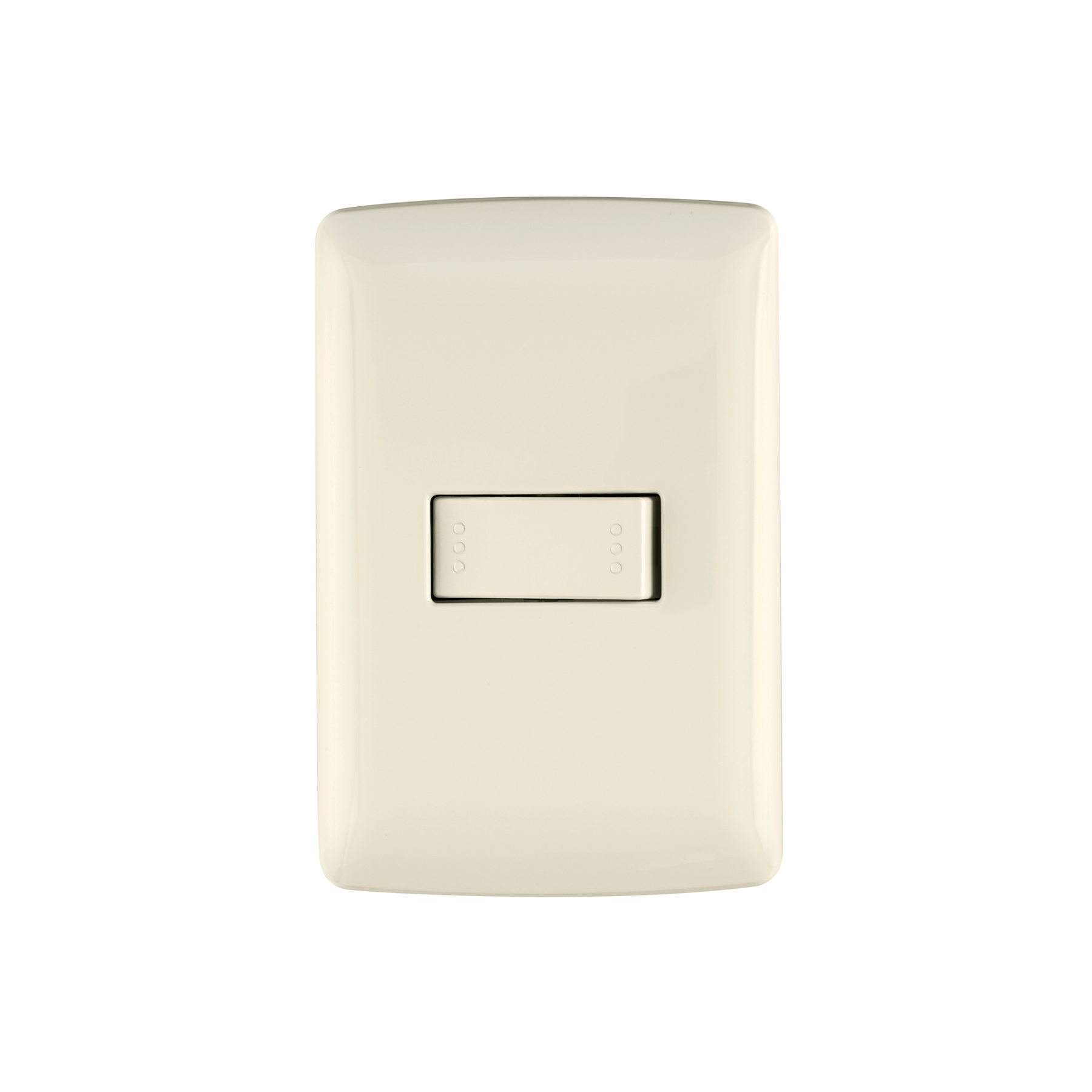 Placa armada 1 interruptor escalera marfil, línea Italiana