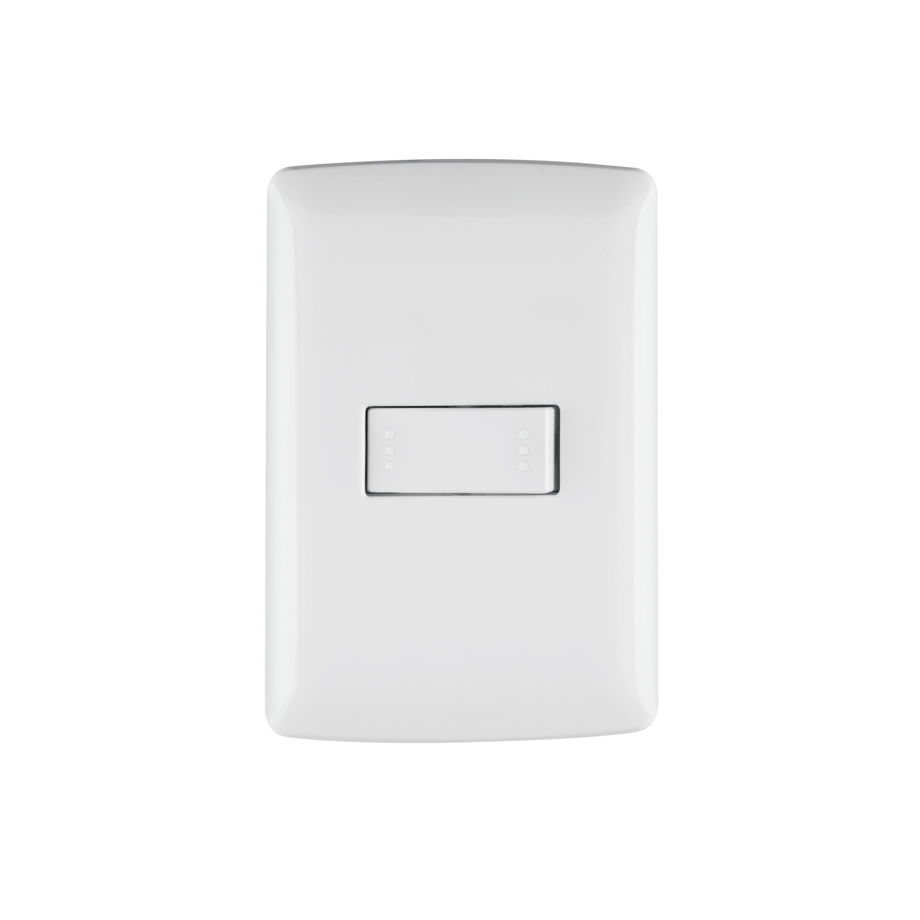 Placa armada 1 interruptor escalera, blanco, línea Italiana