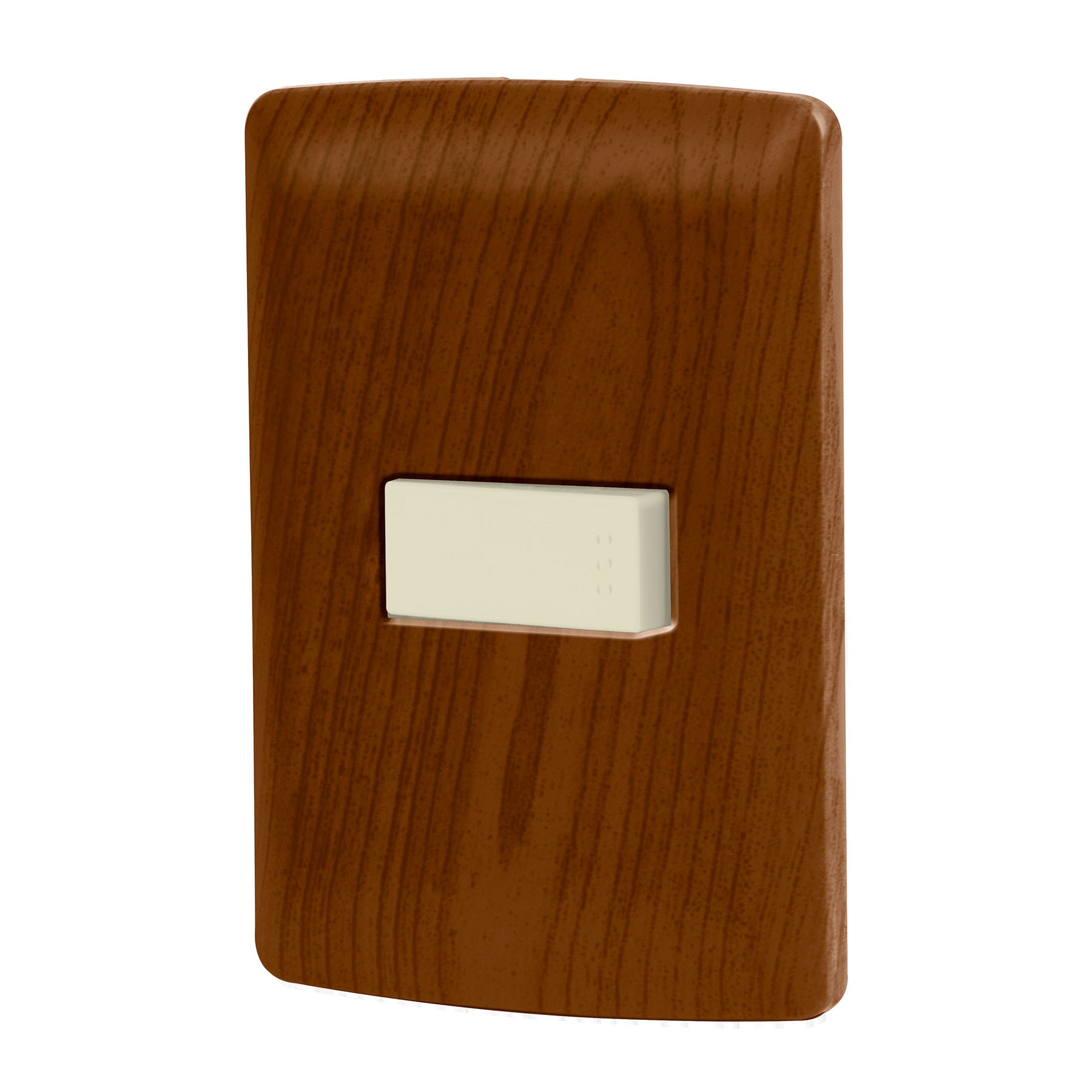 Placa armada 1 interruptor escalera, madera, línea Italiana