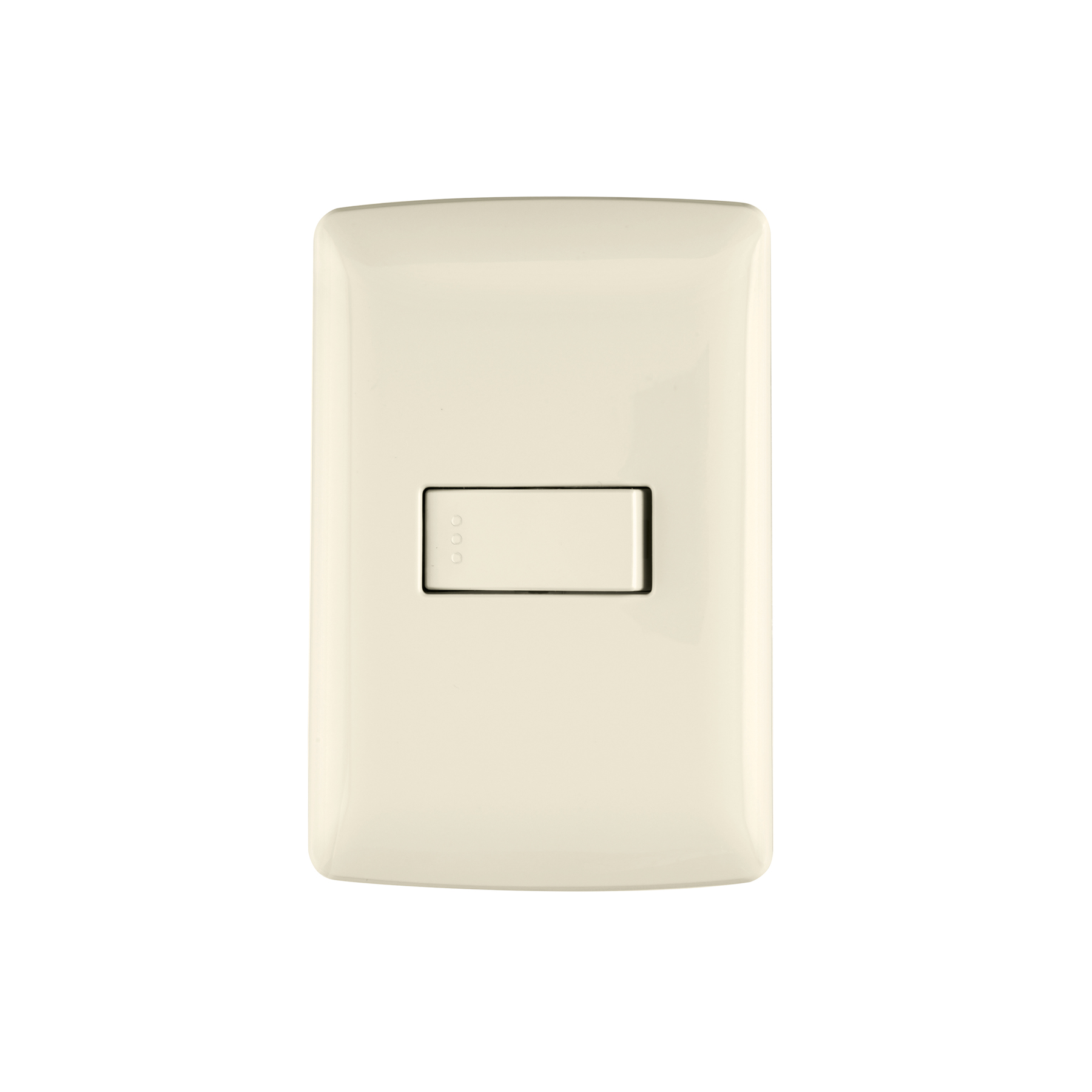 Placa armada 1 interruptor sencillo, marfil, línea Italiana