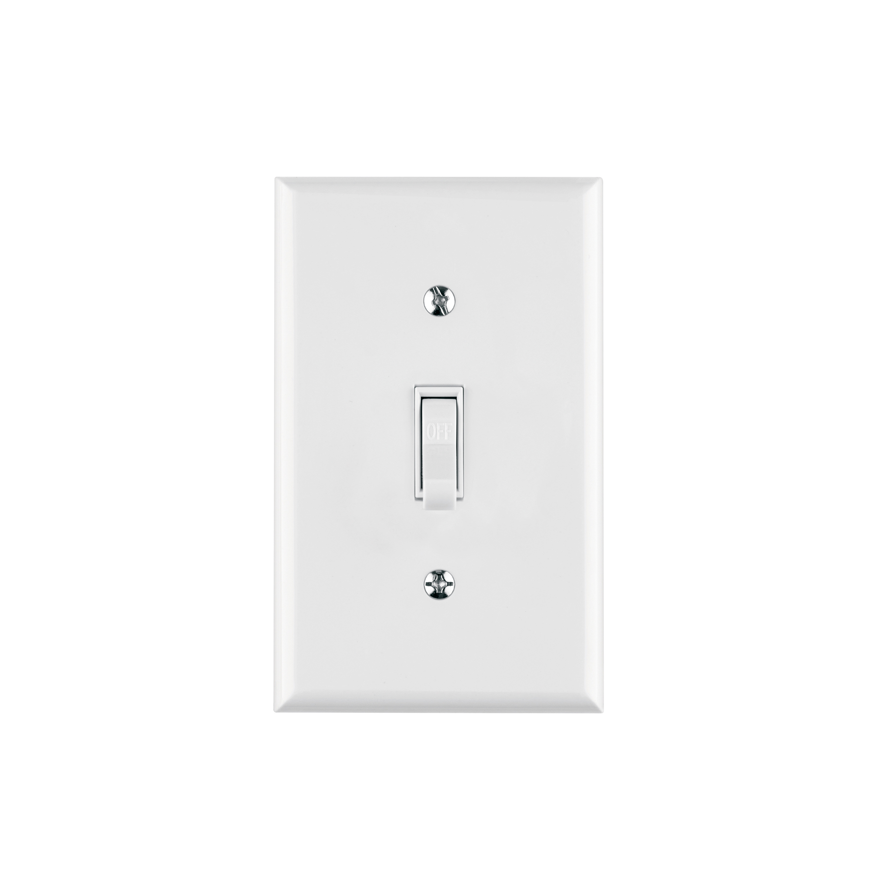 Placa armada interruptor sencillo, línea Standard, blanco