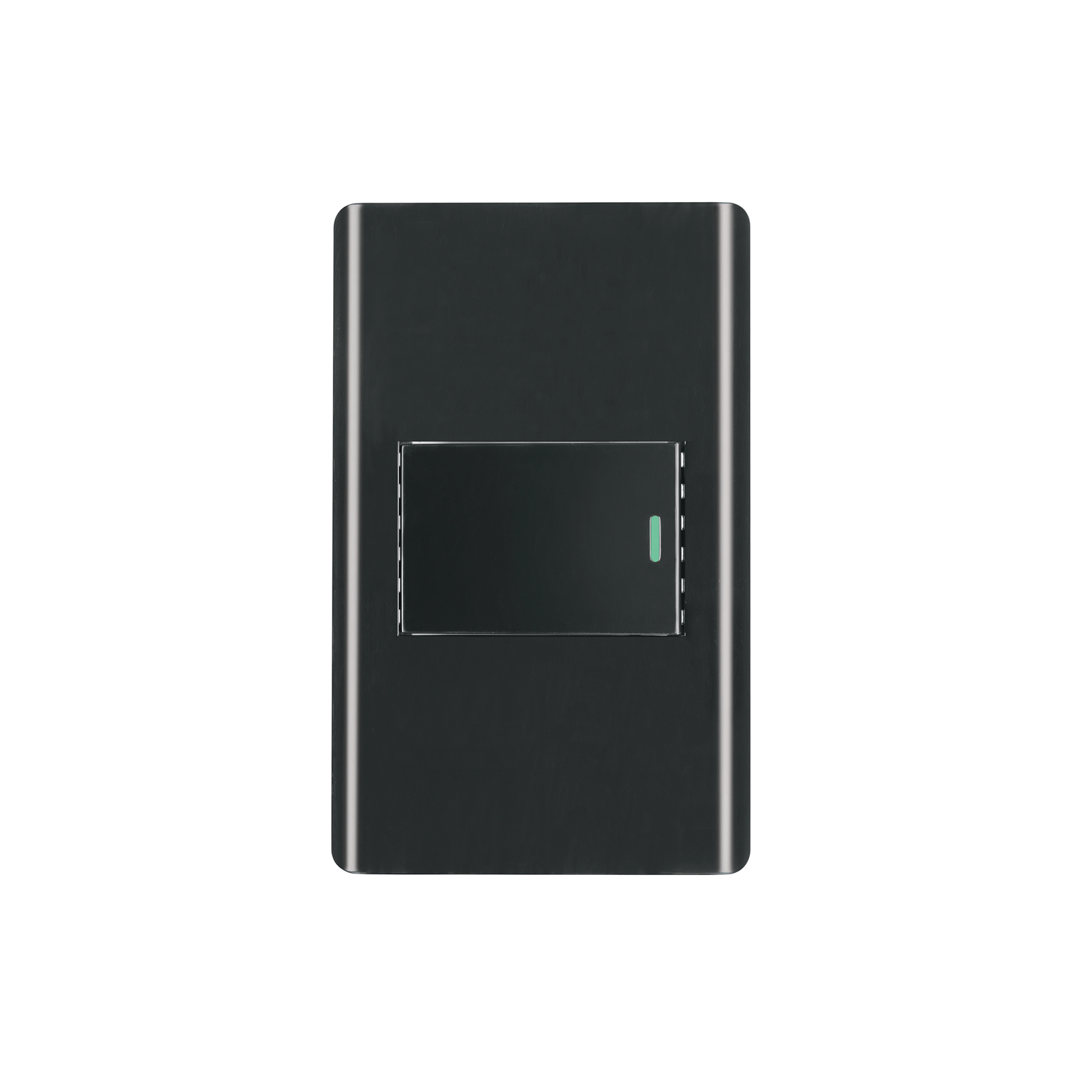 Placa armada negra 1 interruptor 1.5 módulos, Lisboa