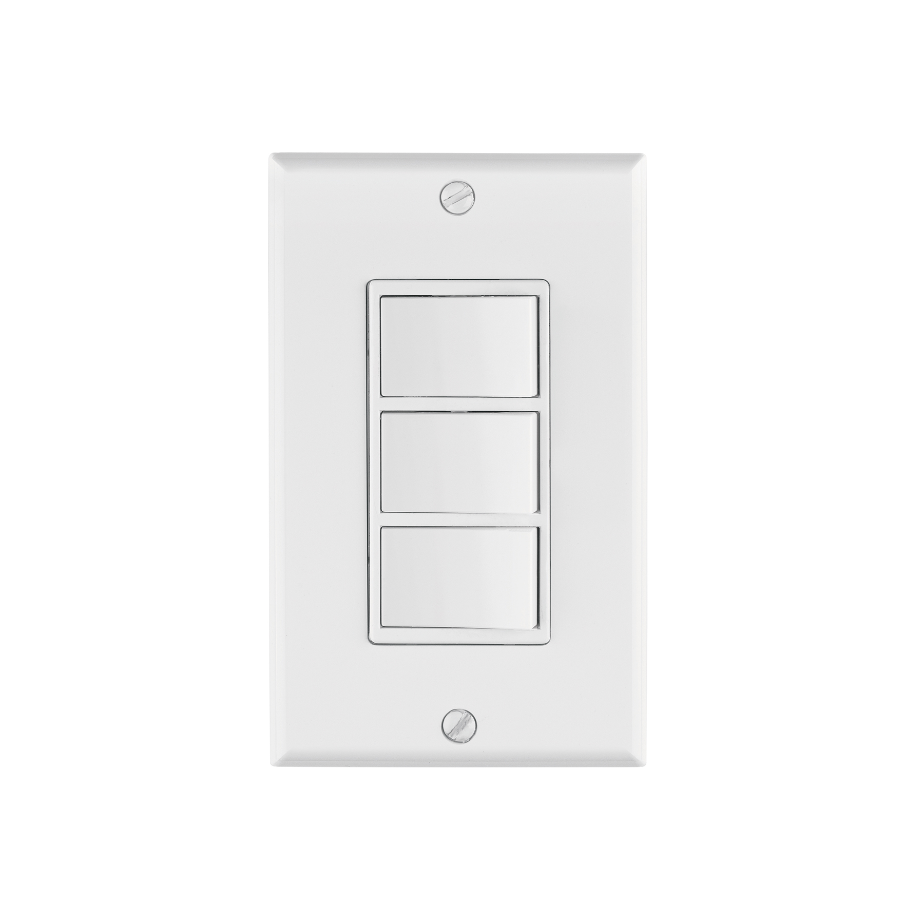 Placa armada con 3 interruptores sencillos, línea Classic