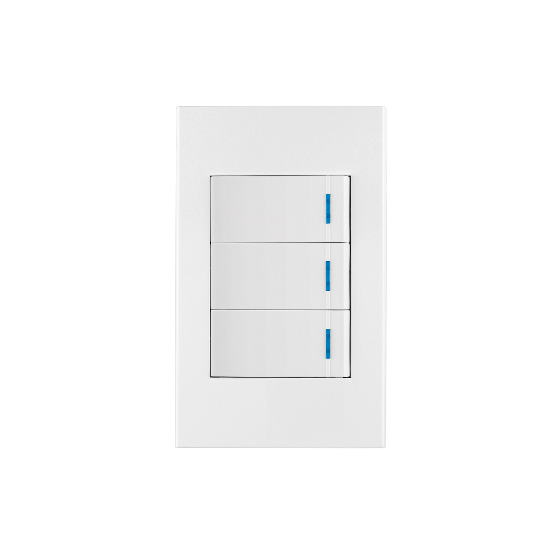 Placa armada 3 interruptores, 1 módulo, Española, blanco