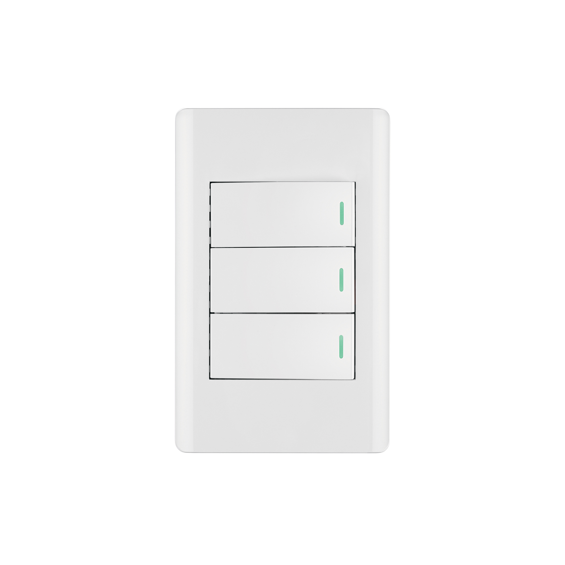 Placa armada blanca 3 interruptores 1 módulo, Lisboa