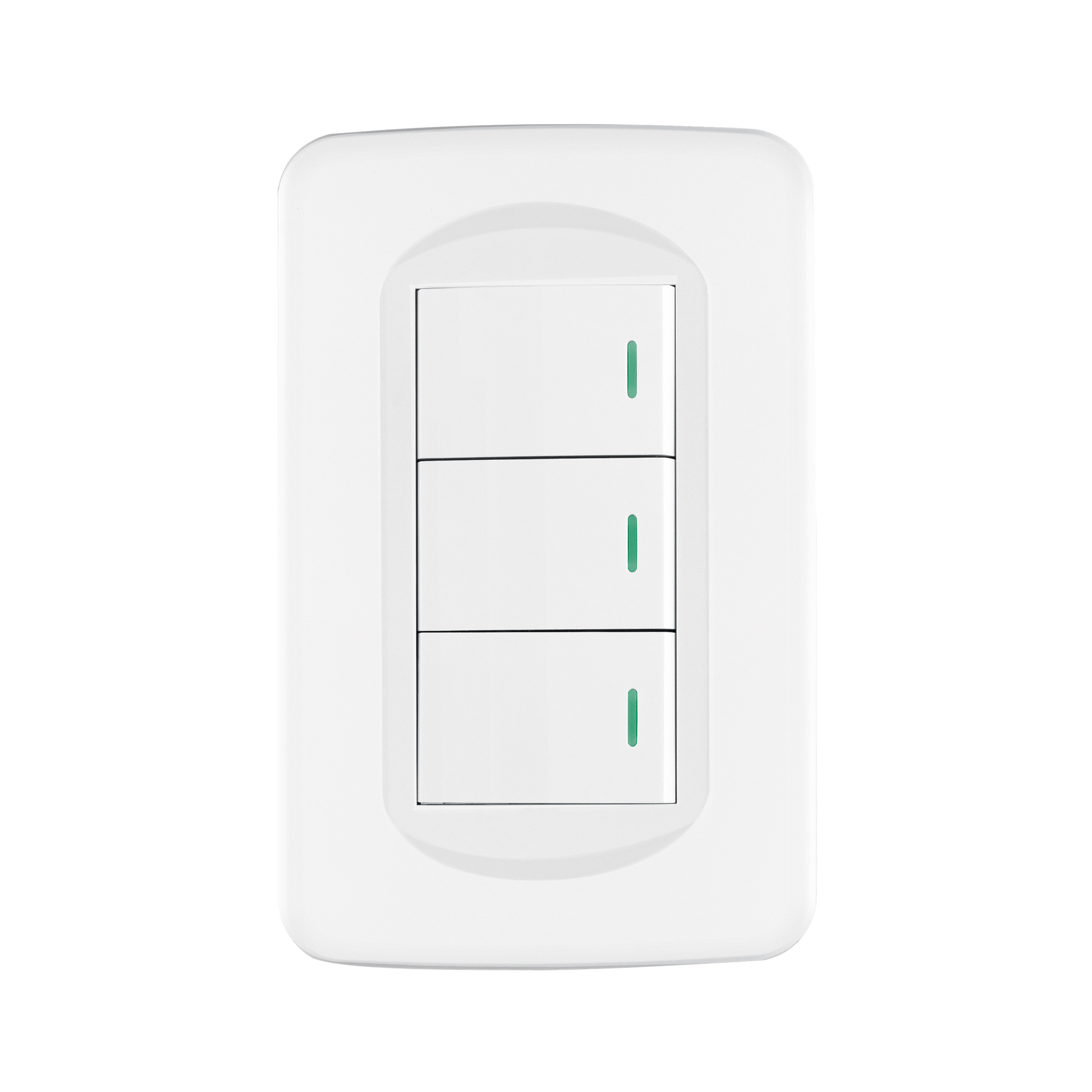 Placa armada 3 interruptores 1 módulo, Toledo, BASIC