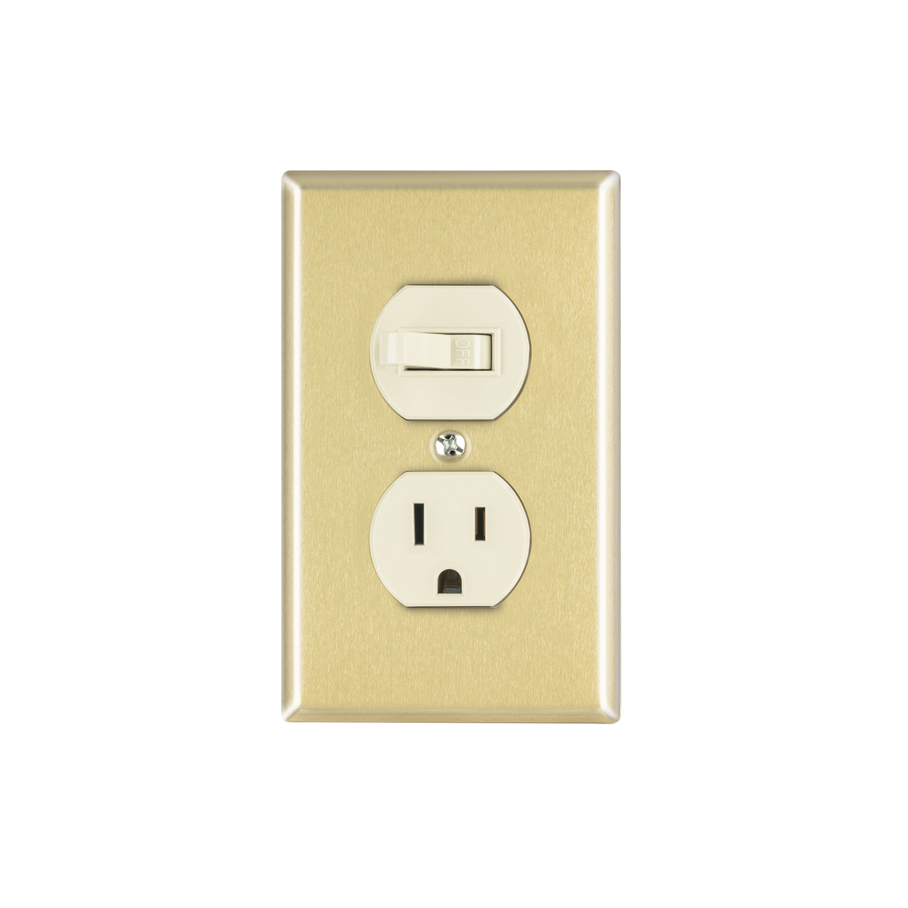 Placa armada interruptor y contacto, línea Standard,aluminio