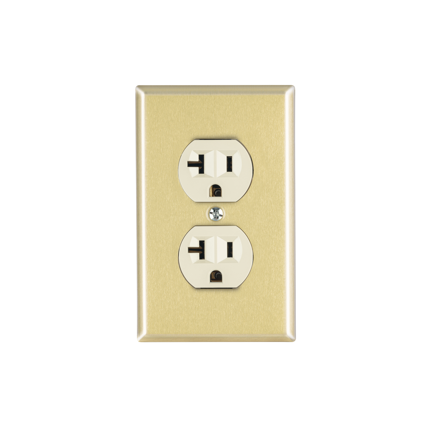 Placa armada contacto dúplex,2 polos,línea Standard,aluminio