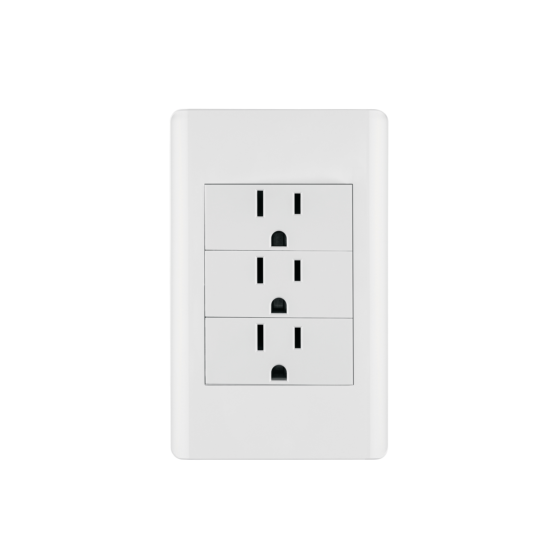 Placa armada blanca 3 contactos 1 módulo, Lisboa, Volteck