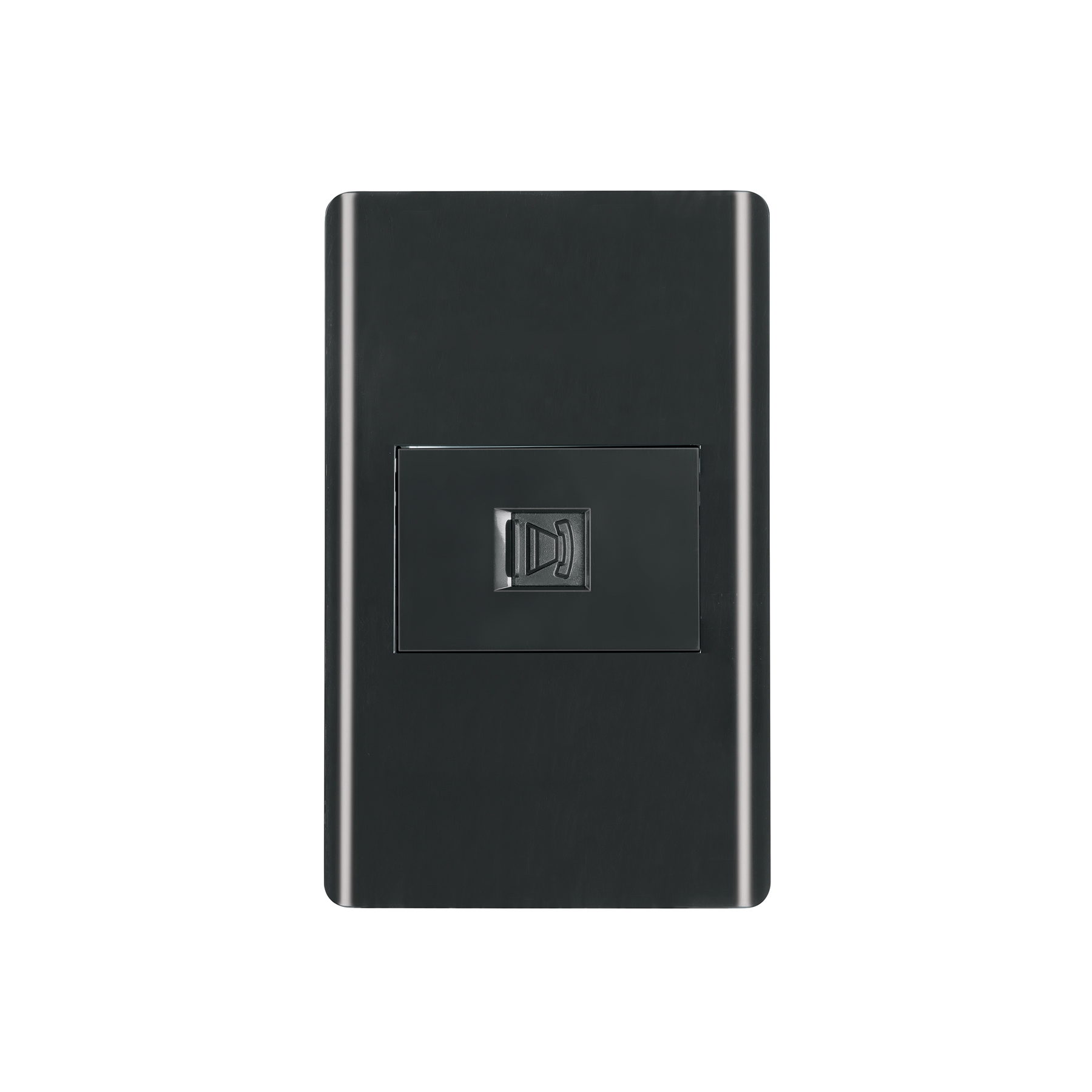 Placa armada negra 1 toma para teléfono 1.5 mód, Lisboa