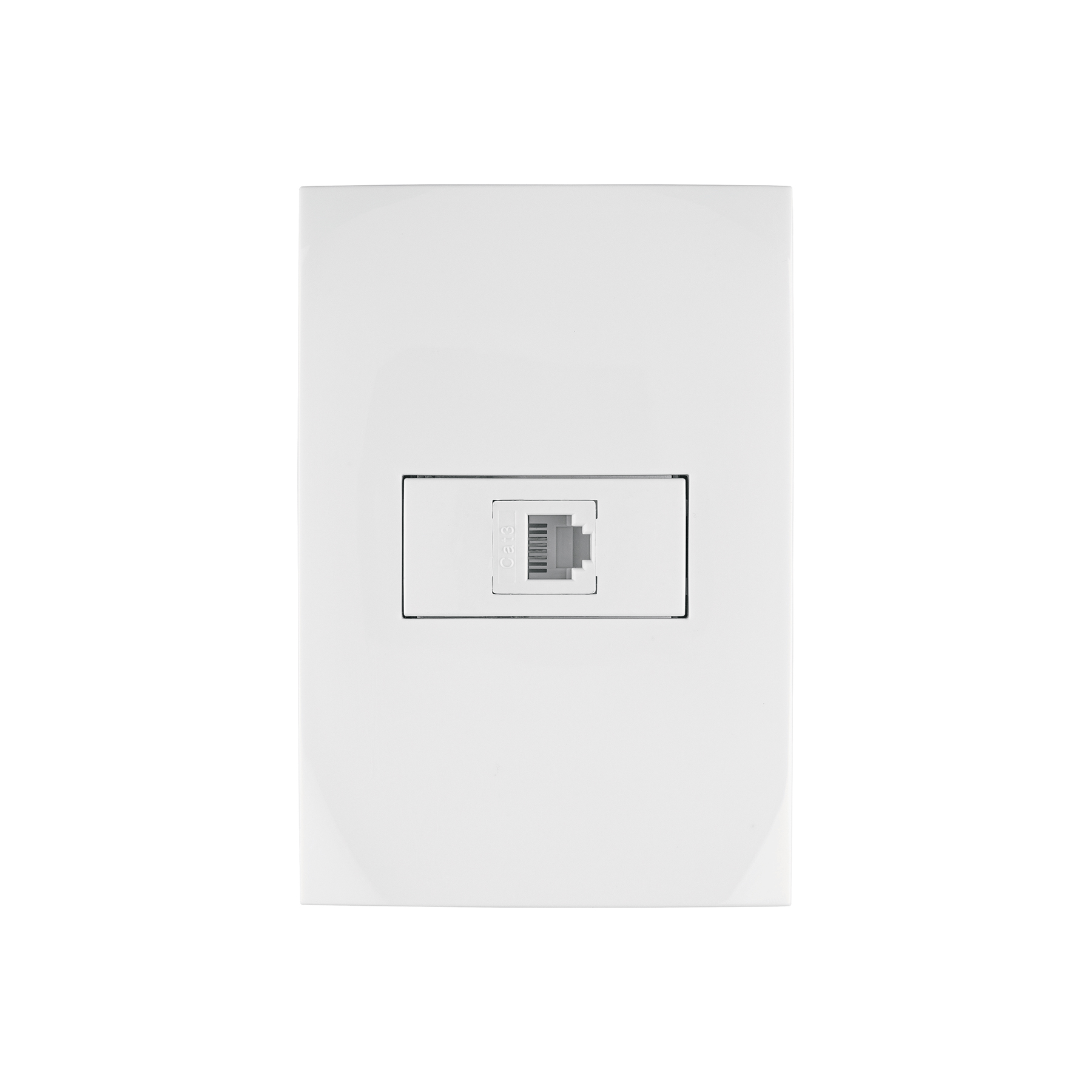 Placa armada con entrada para teléfono, línea Oslo, blanco
