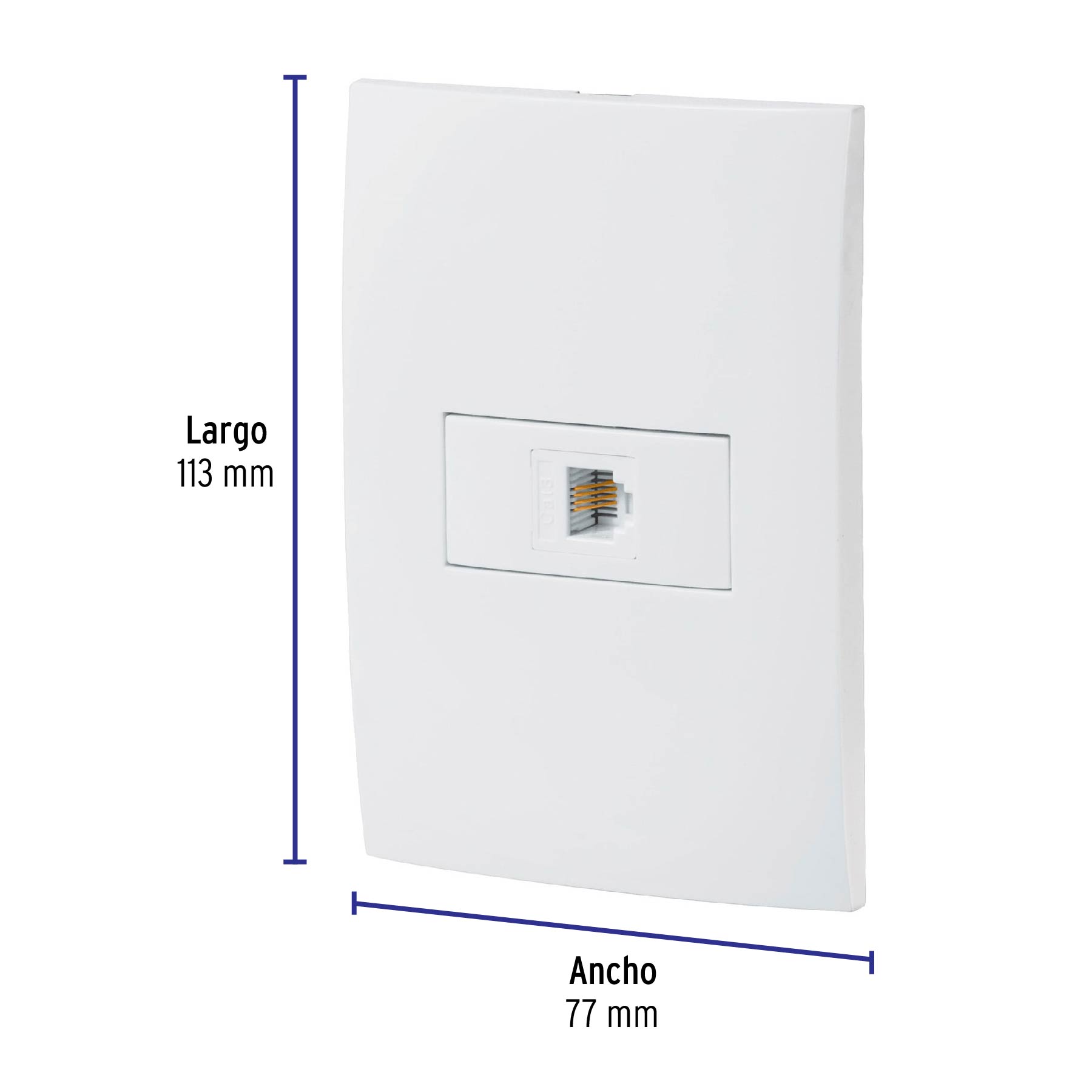 Placa armada con entrada para teléfono, línea Oslo, blanco - Imagen 2