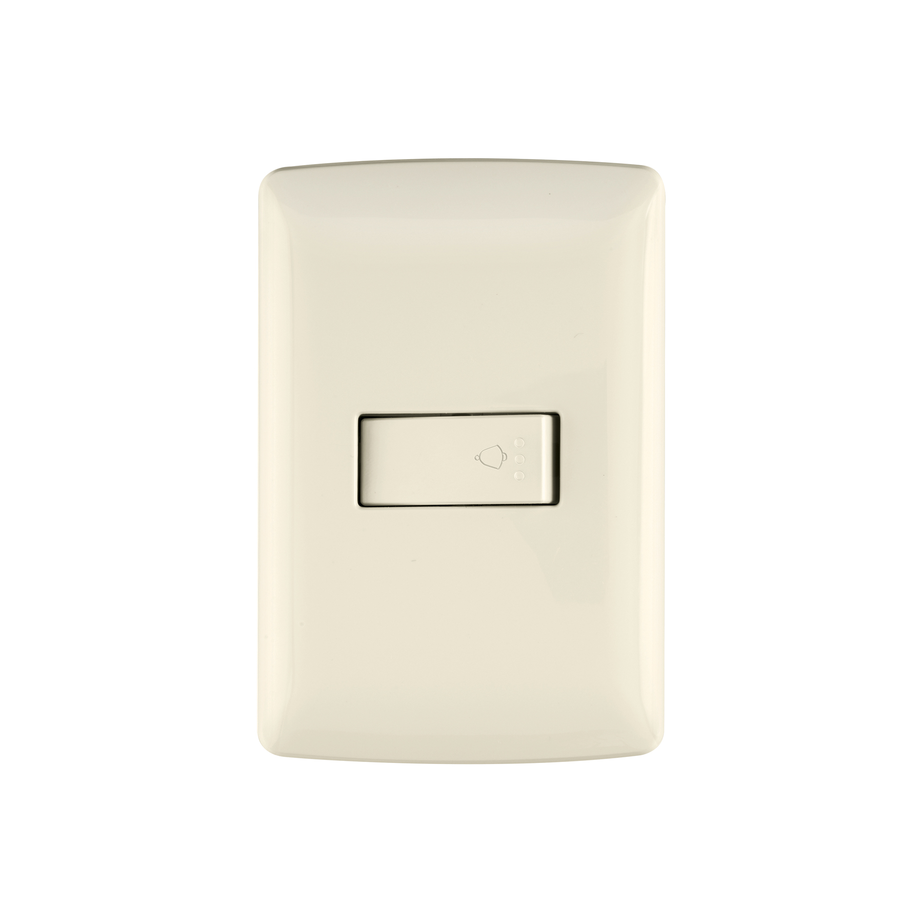 Placa armada con timbre, marfil, línea Italiana, Volteck