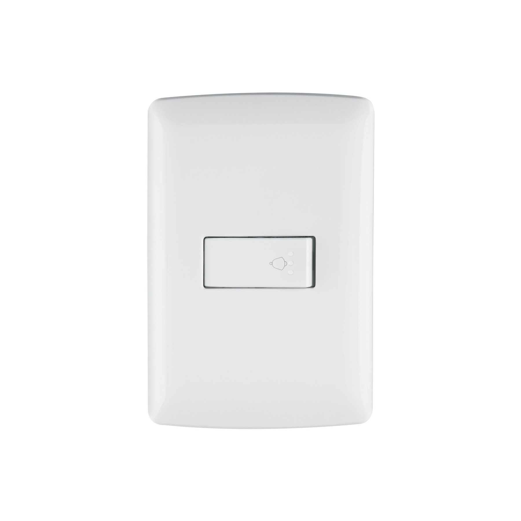 Placa armada con timbre, blanco, línea Italiana., Volteck