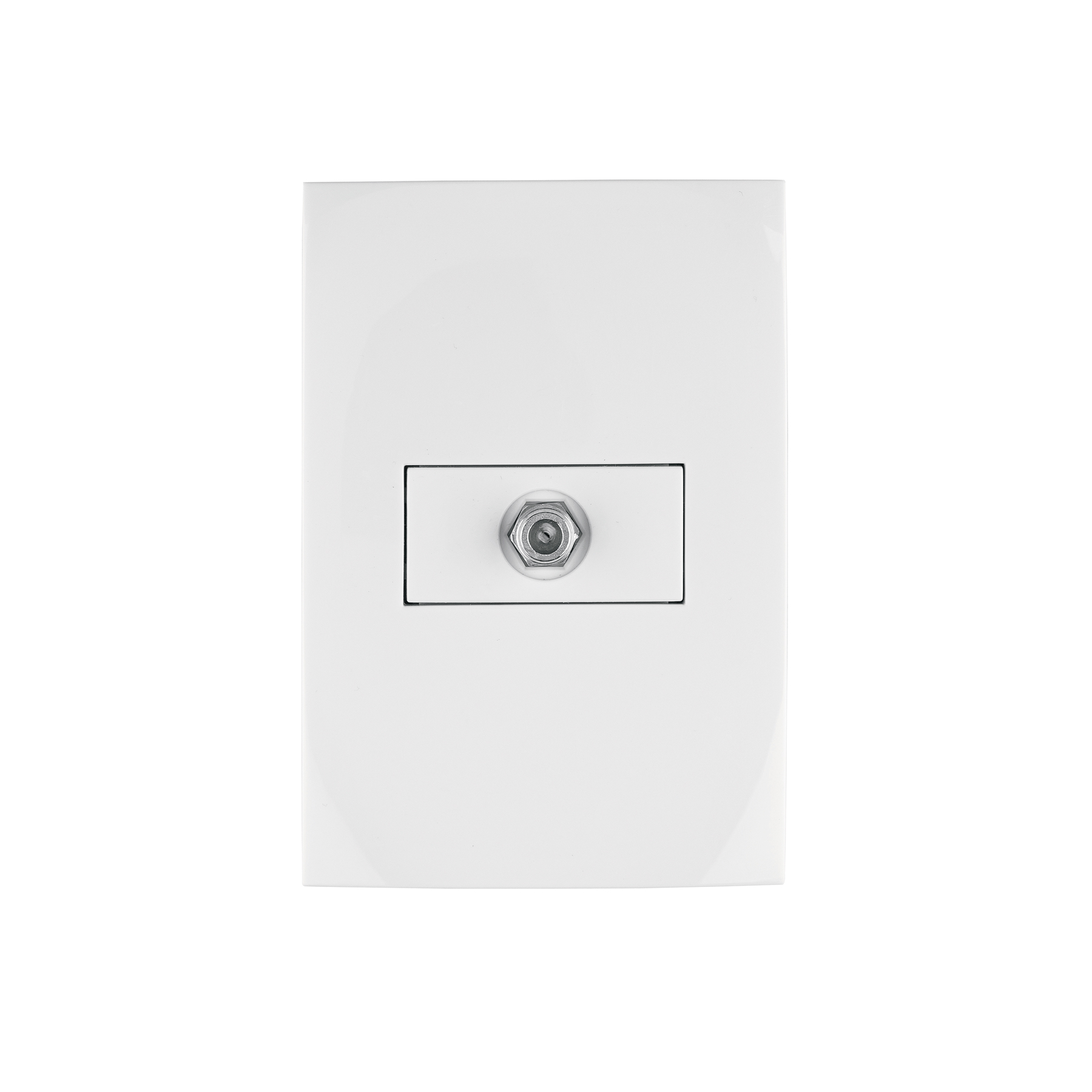 Placa armada con entrada TV, línea Oslo, color blanco