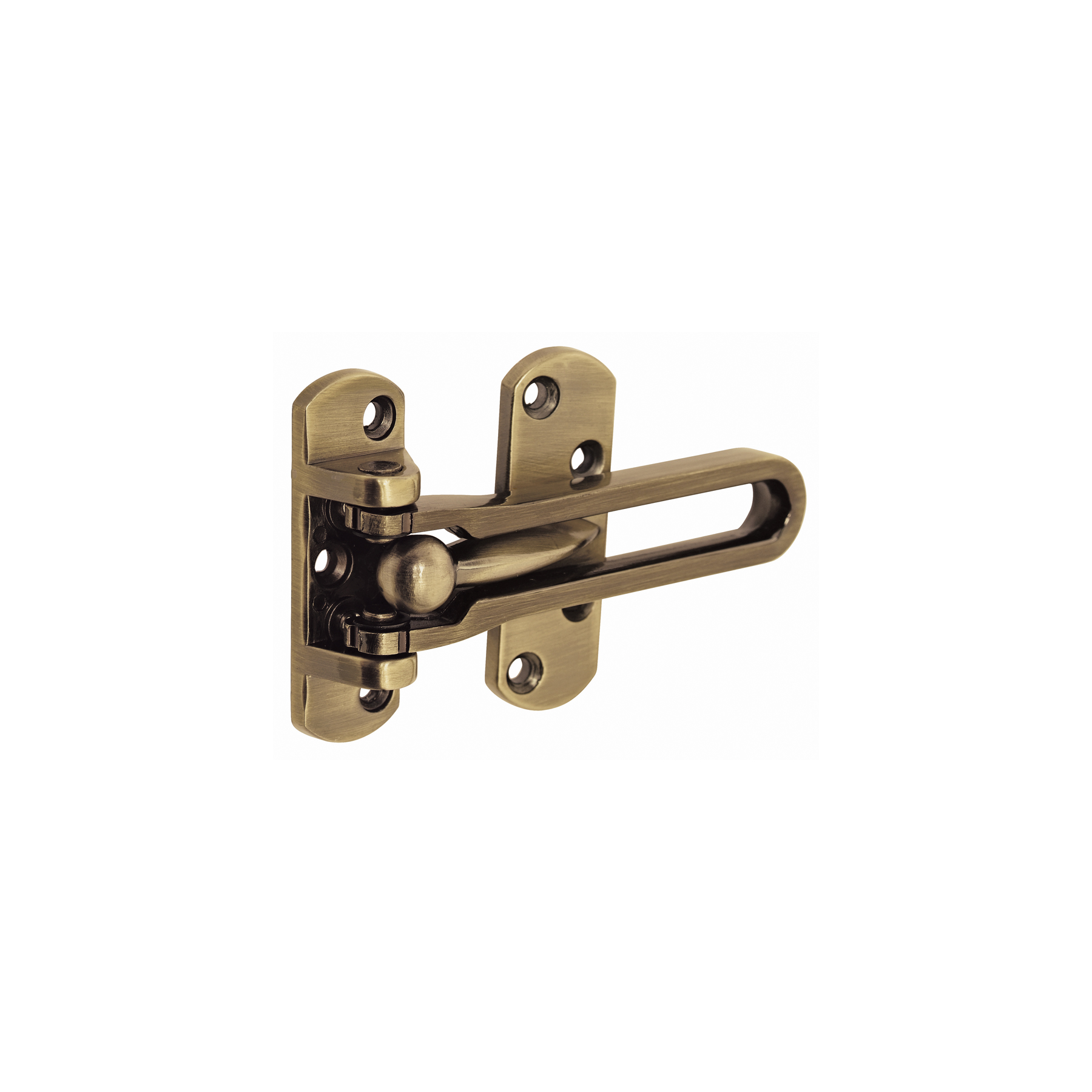 Pasador abatible para puerta, acabado latón antiguo, HERMEX