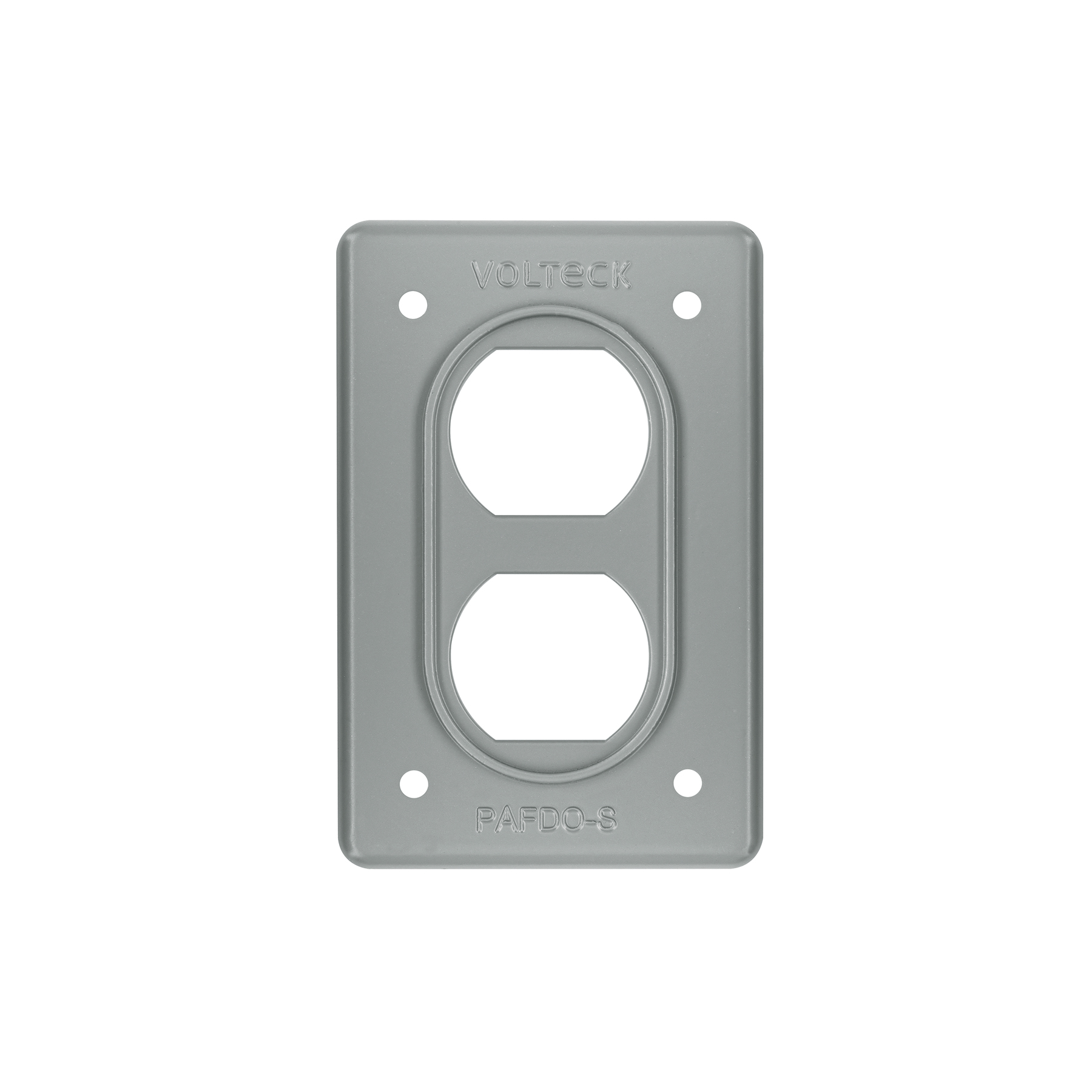 Placa tipo FS, doble, de sobreponer, Volteck