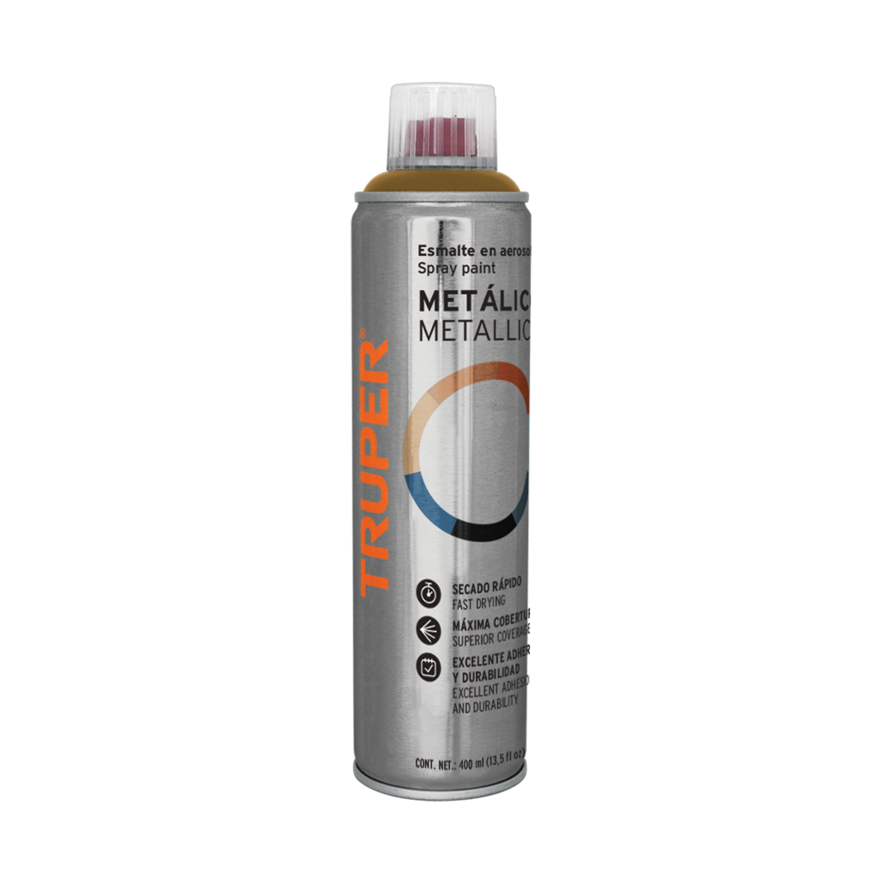 Pintura en aerosol, cobre metálico, bote esbelto, 400 ml