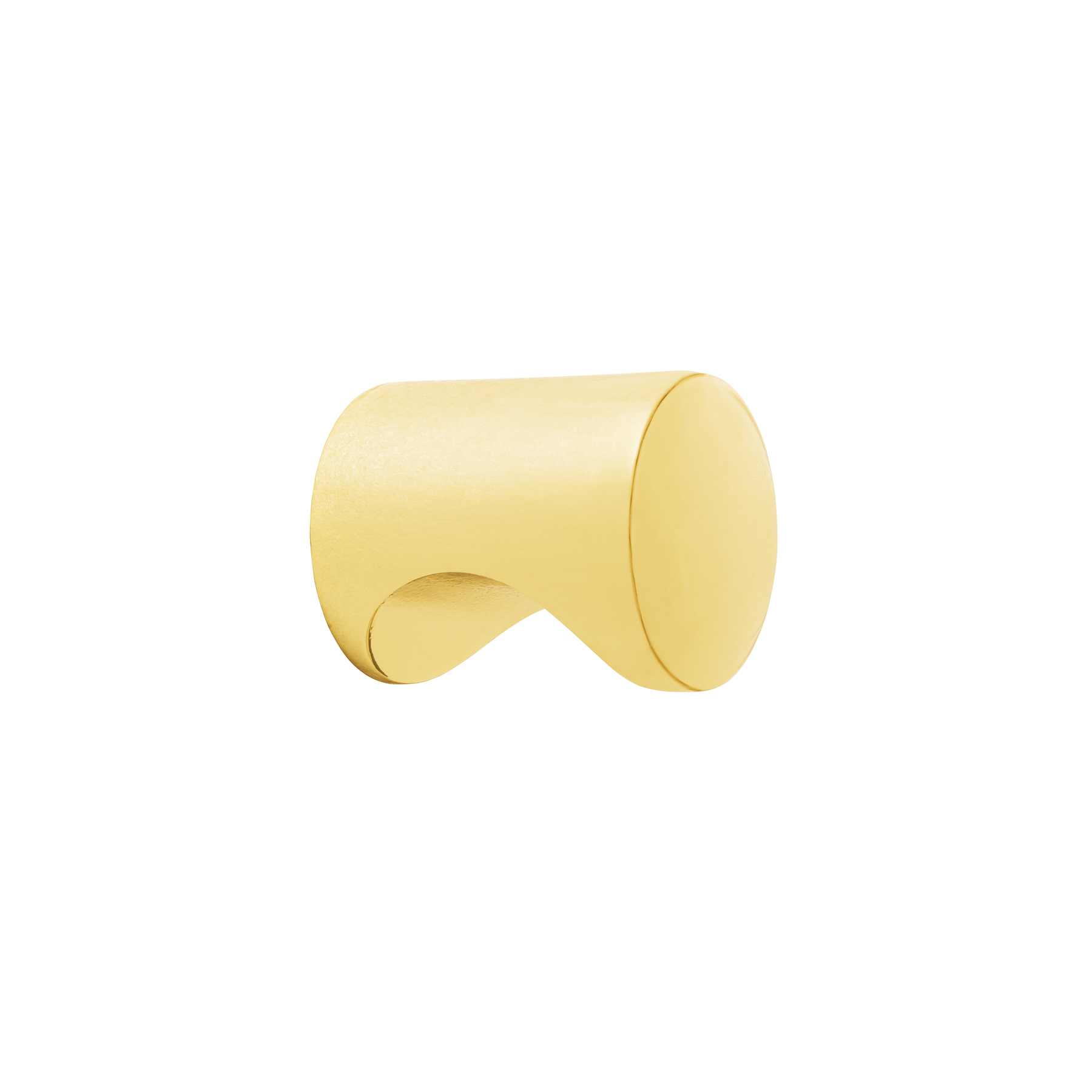 Perilla metálica estilo 'Cilindro', latón brillante, HERMEX