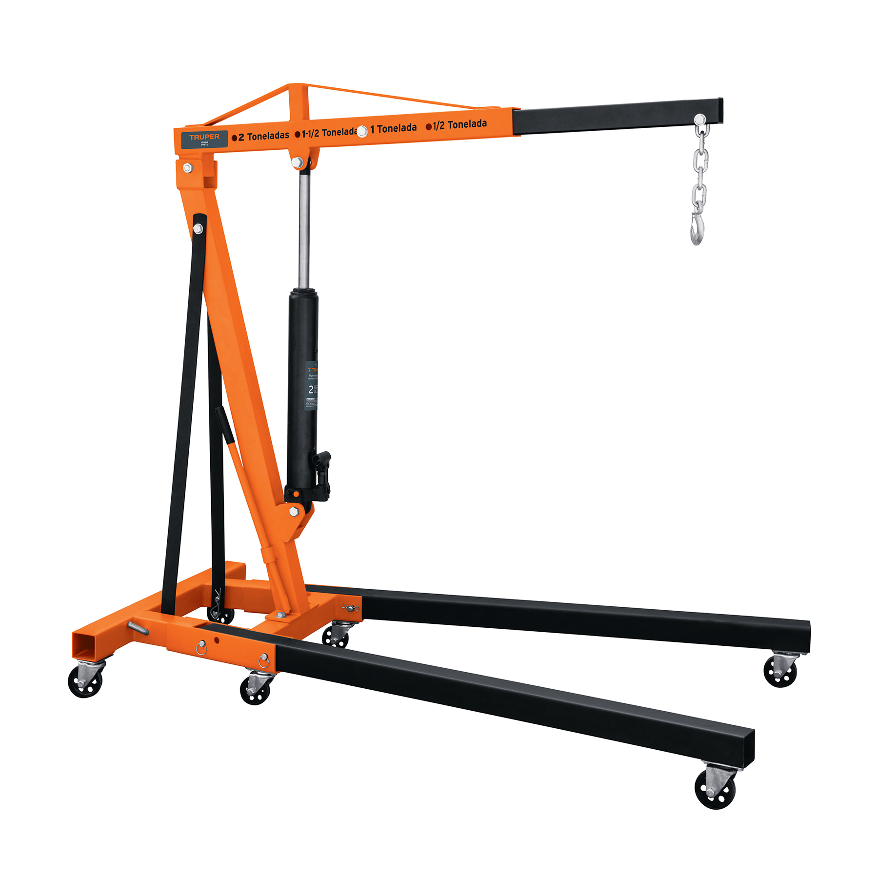 Pluma hidráulica 2 ton, plegable, Truper