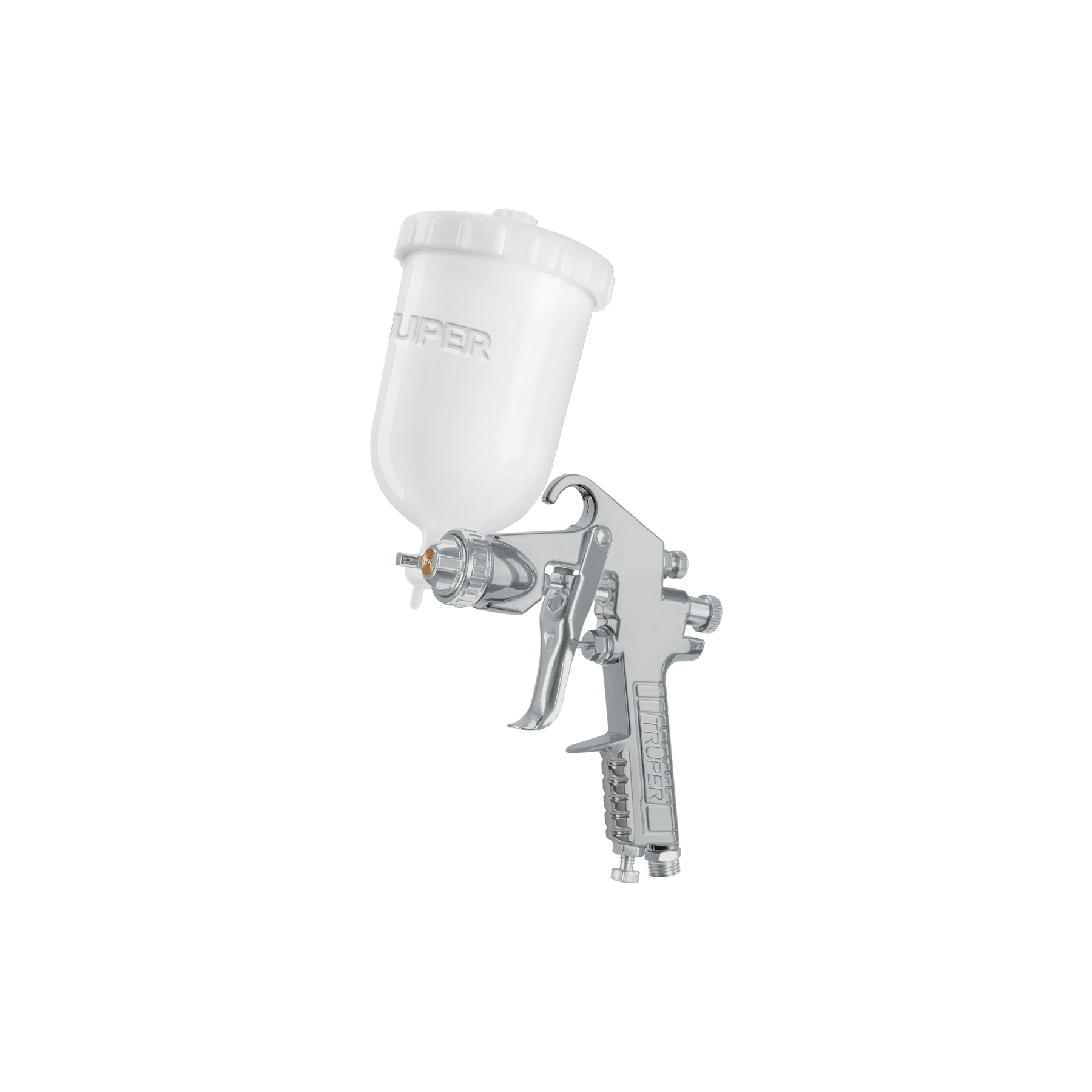 Pistola p/pintar gravedad LVMP vaso plástico, 1.7 mm, Truper