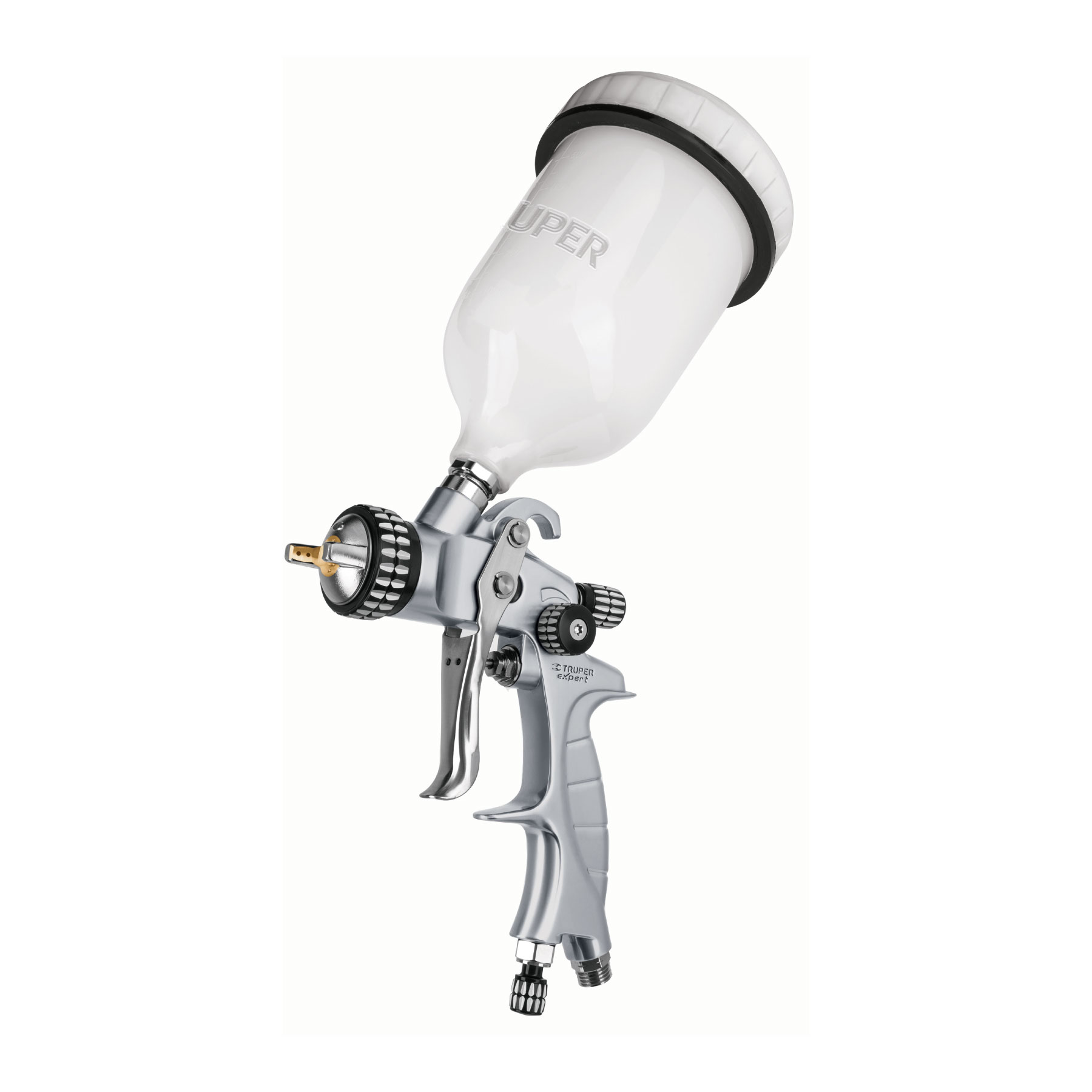 Pistola p/pintar gravedad HVLP vaso plástico, 1.4 mm, Expert