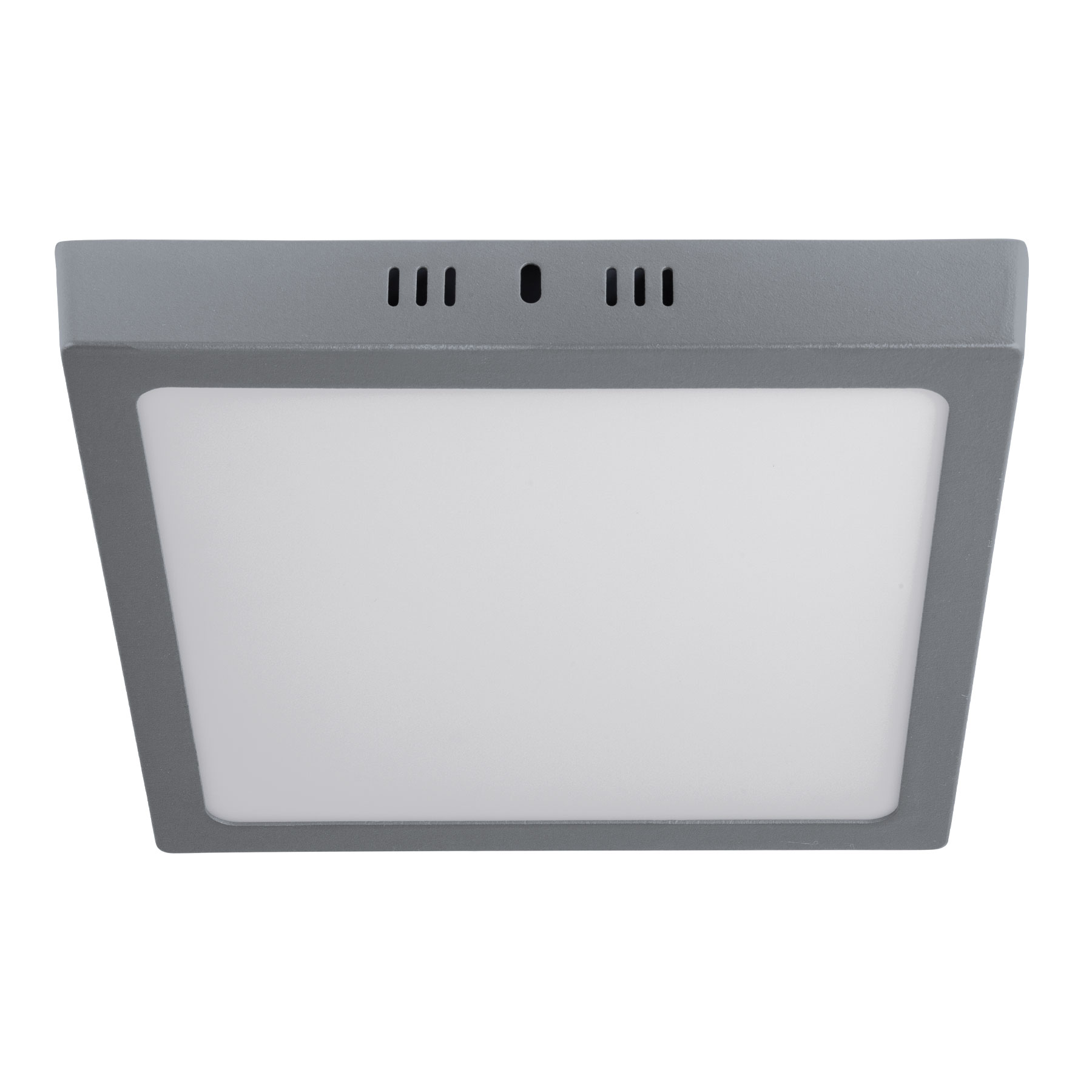 Luminario LED plafón 18W 6500K, cuadrado, gris, VOLTECK