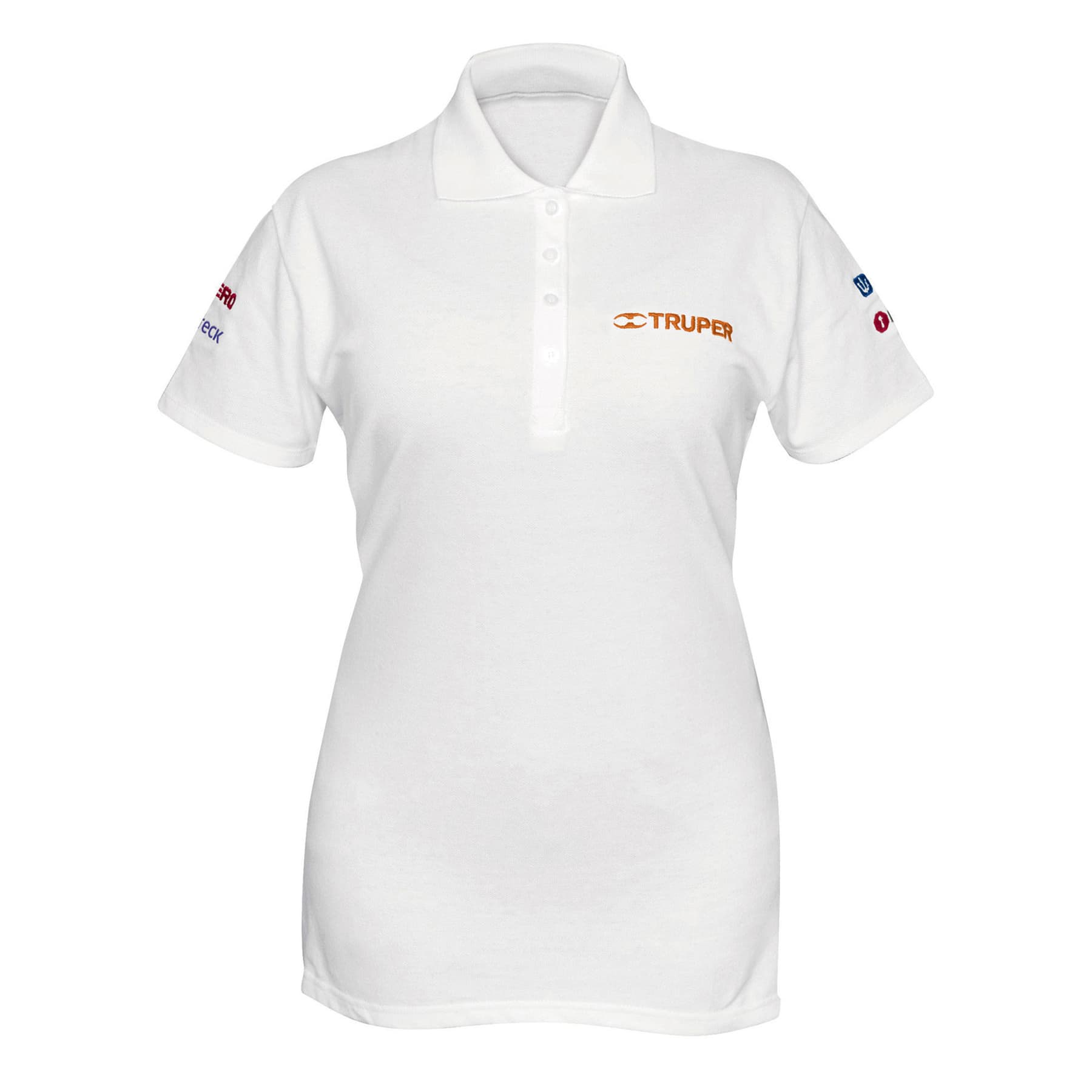Playera polo para mujer, blanca, G, Truper