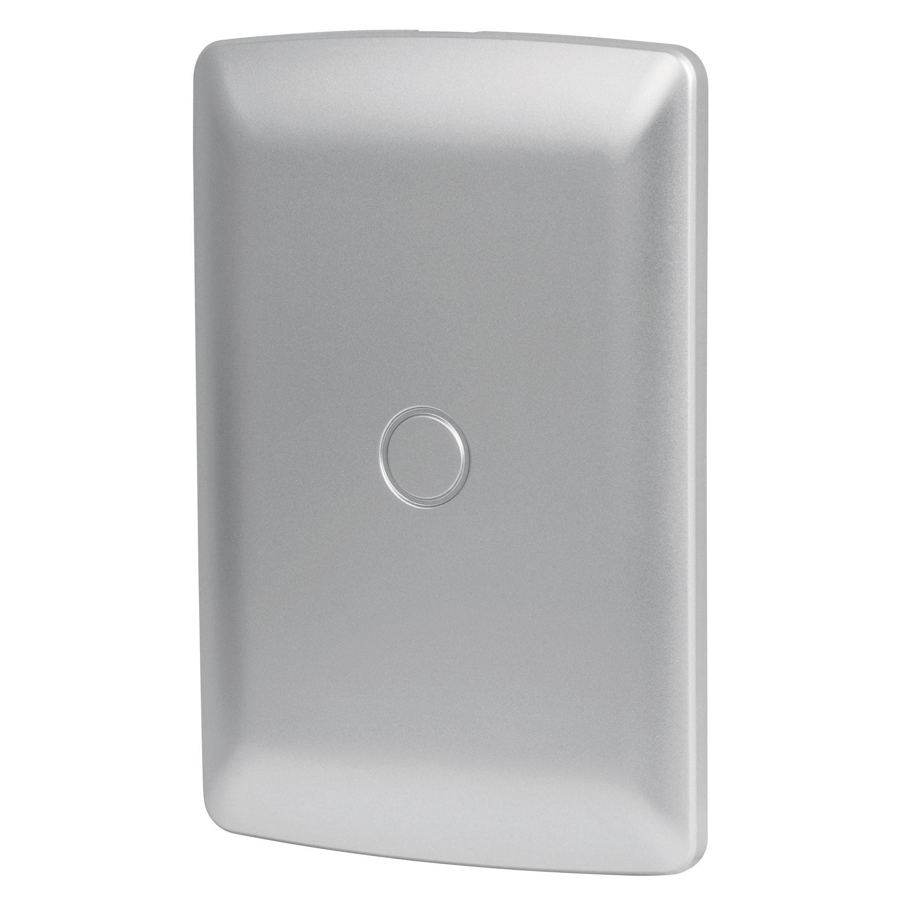 Placa de ABS ciega, línea italiana, color plata, Volteck