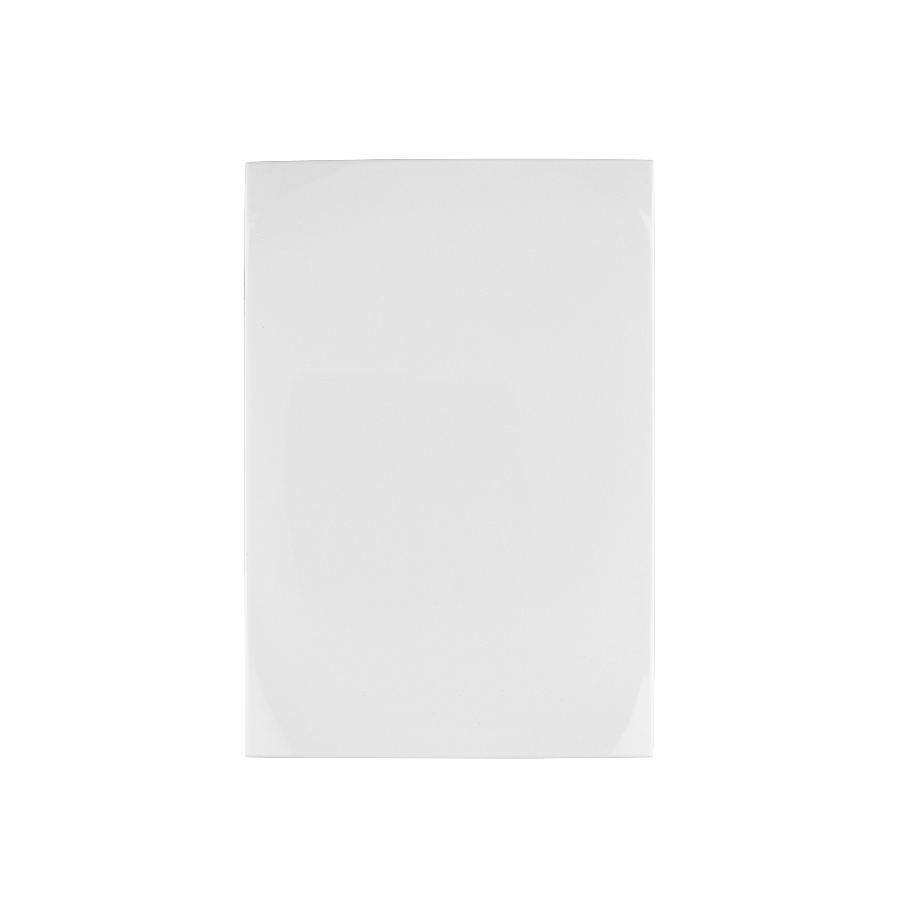 Placa de ABS ciega, línea Oslo, color blanco, Volteck