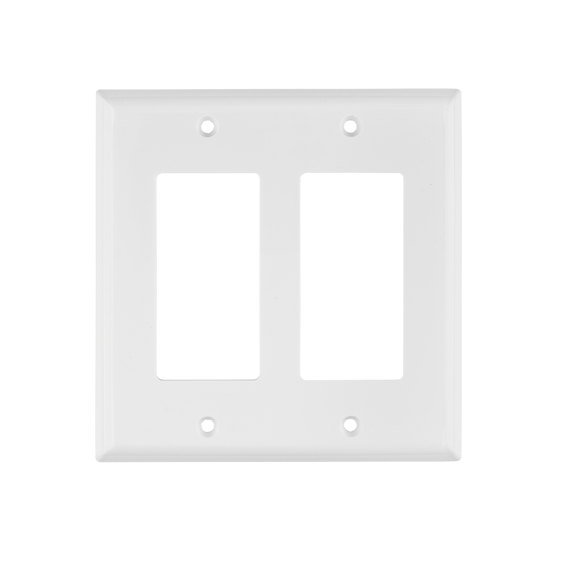 Placa 2 ventanas, de policarbonato, línea Classic, Volteck