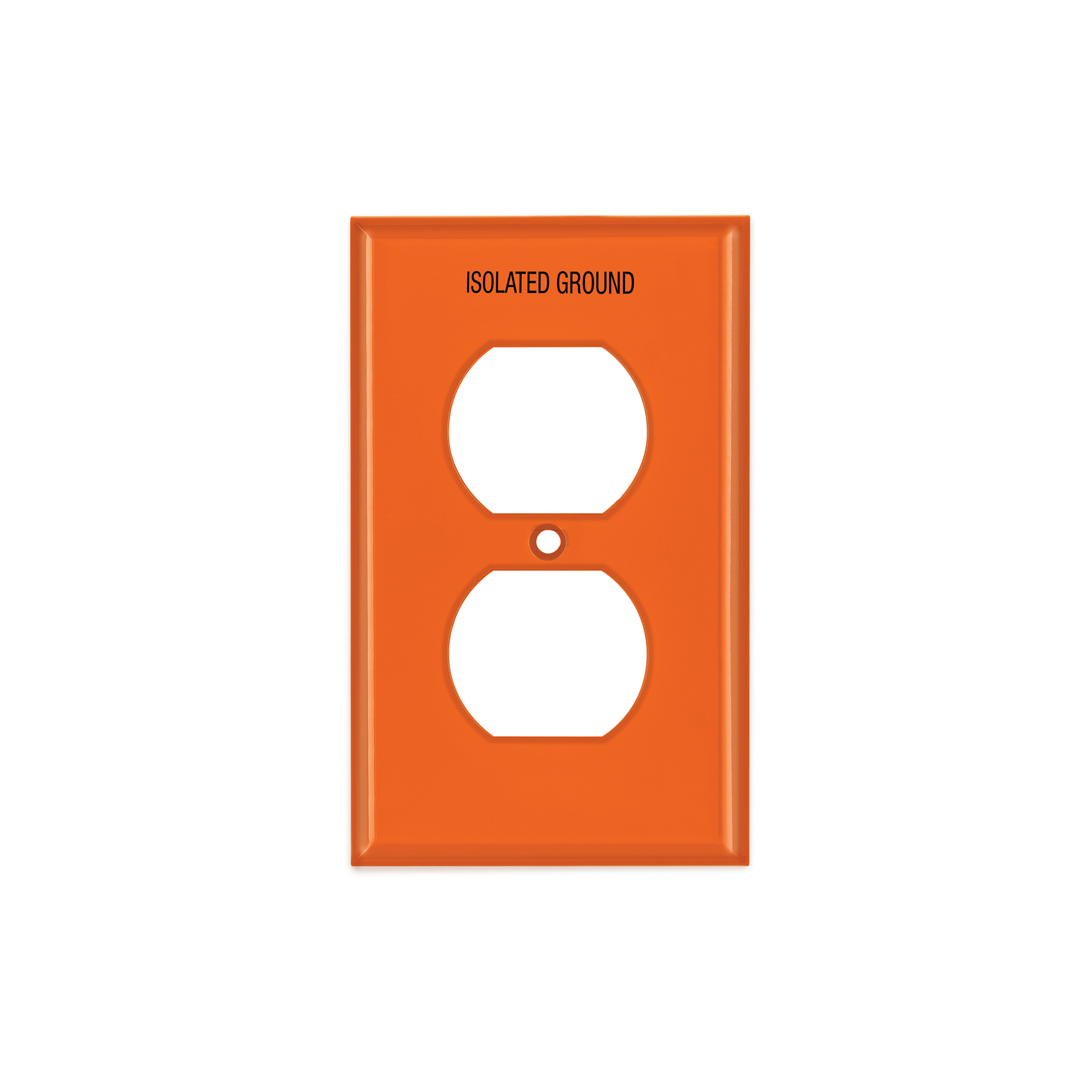 Placa para contacto dúplex tierra aislada, línea estándar