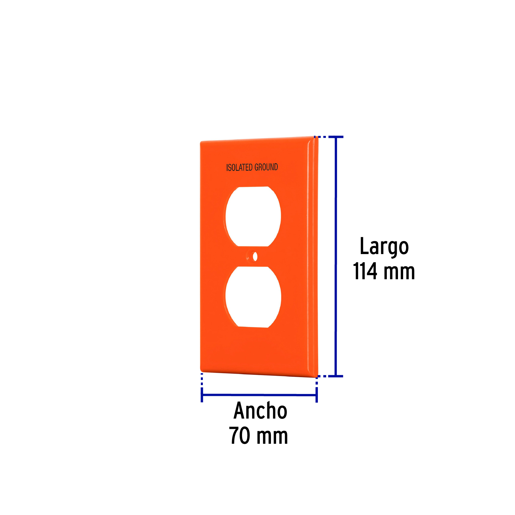 Placa para contacto dúplex tierra aislada, línea estándar - Imagen 3