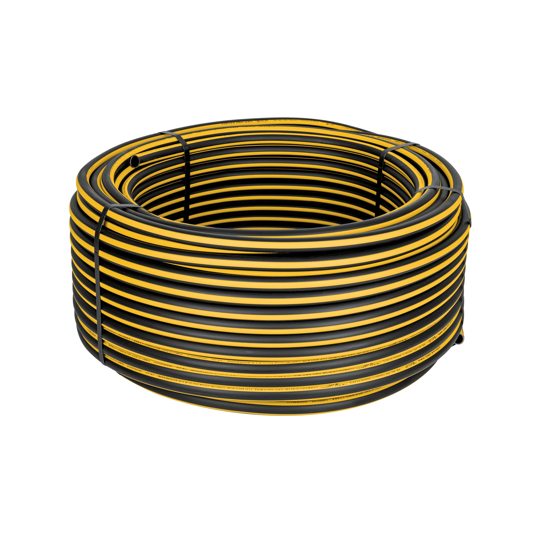 Metro de manguera para gas, 3/4' PE-AL-PE en rollo de 100m