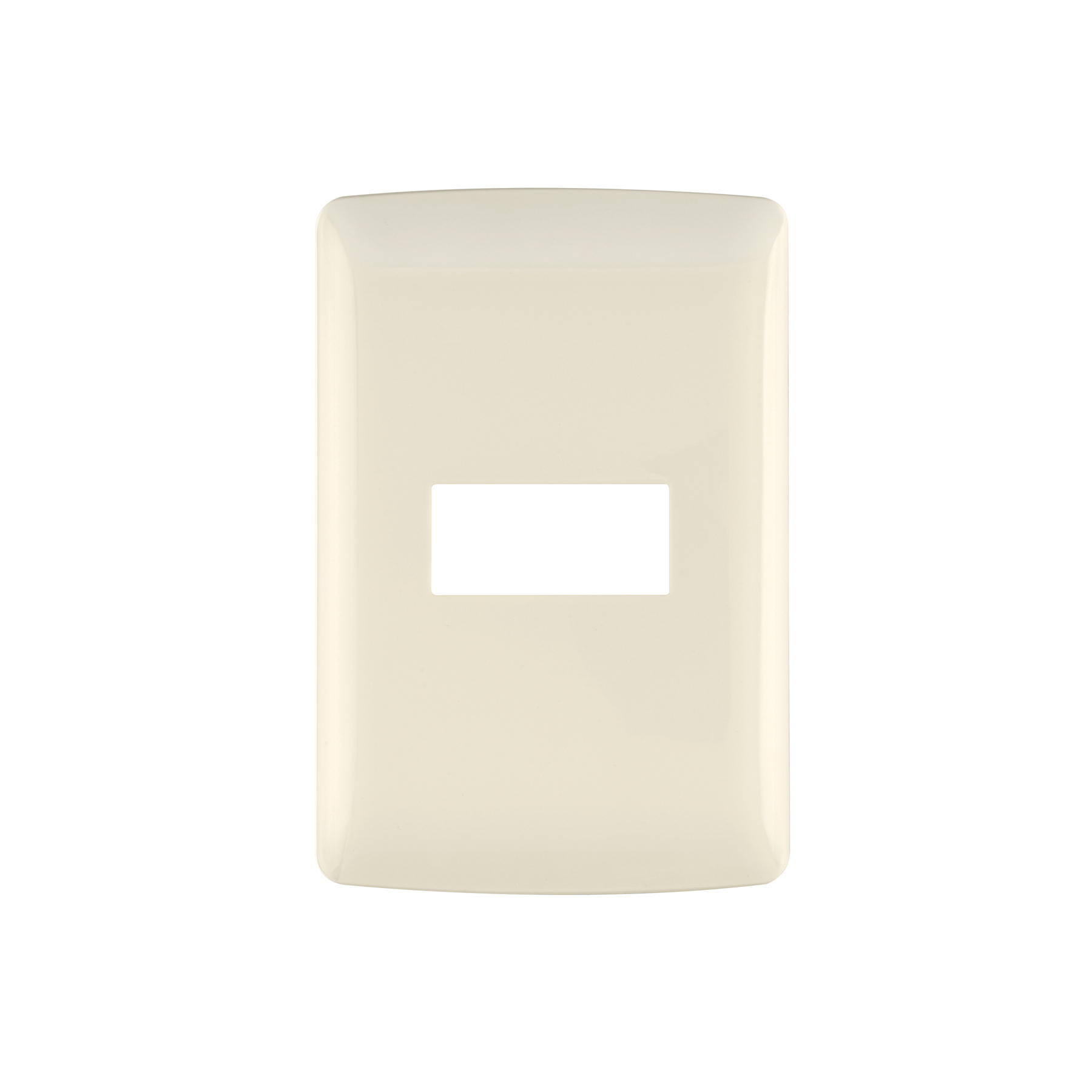 Placa 1 módulo de ABS, línea Italiana, color marfil, Volteck