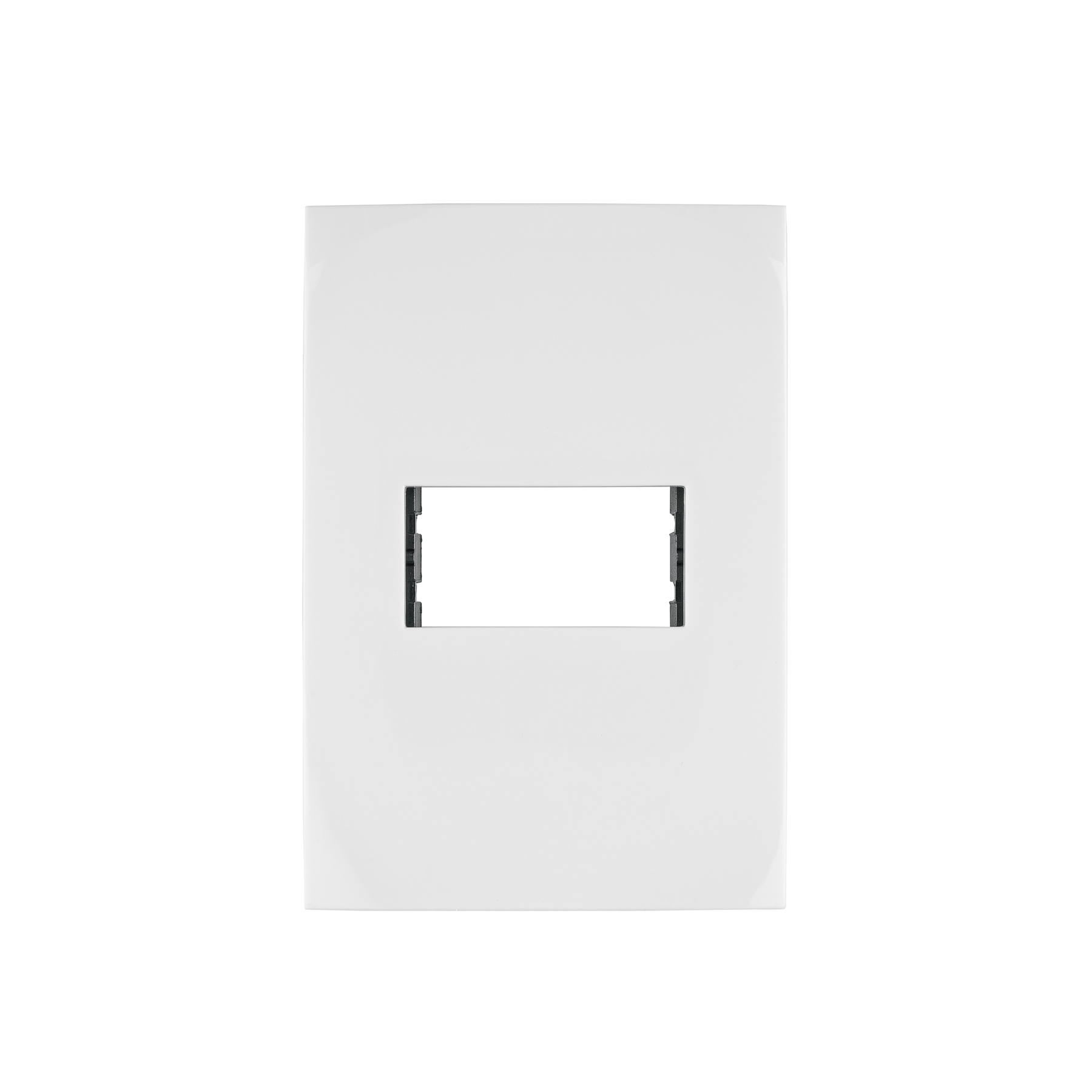 Placa 1 módulo de ABS, línea Oslo, color blanco, Volteck