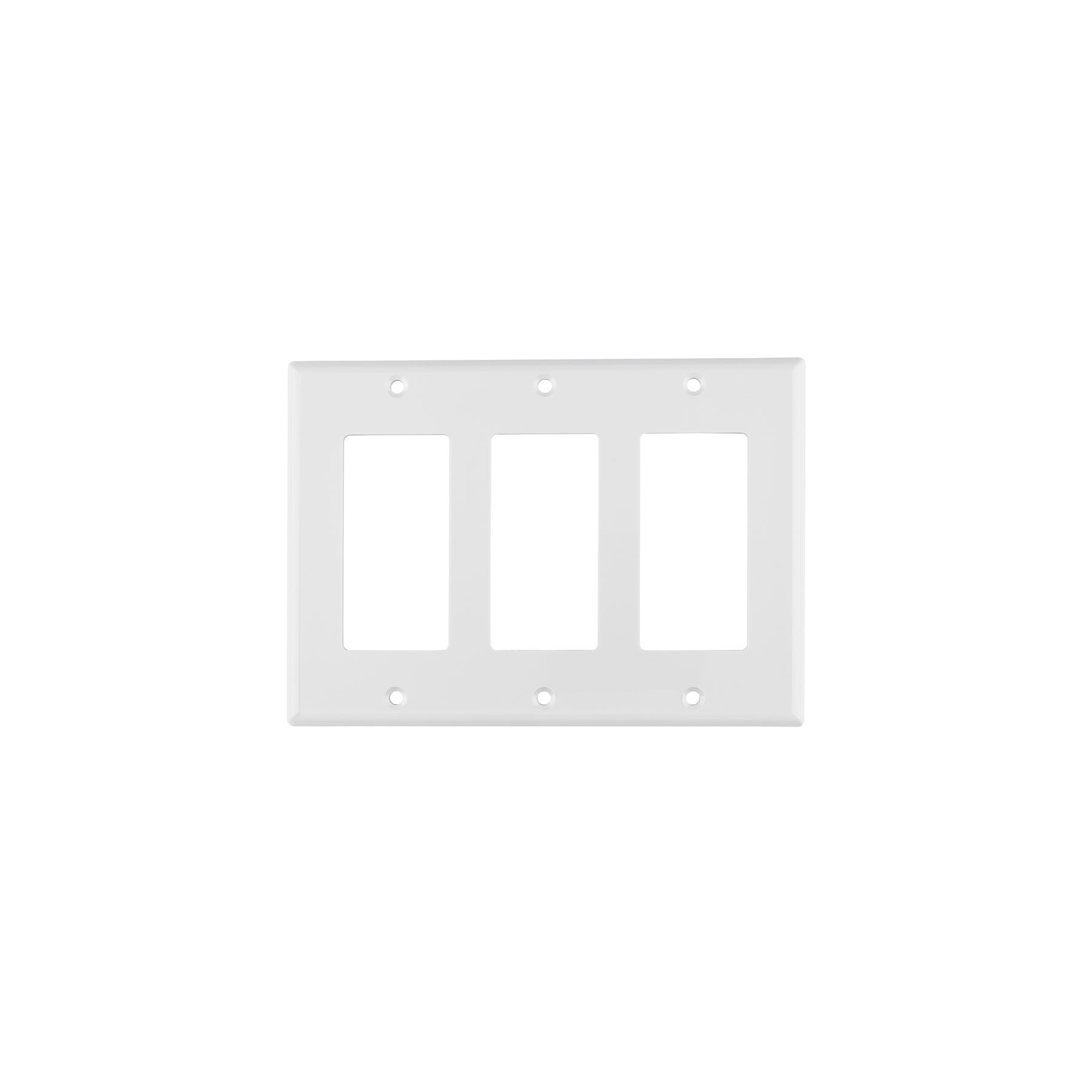 Placa 3 ventanas, de policarbonato, línea Classic, Volteck