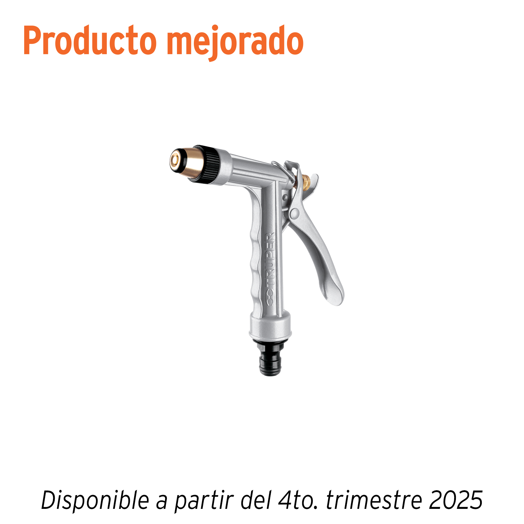 Pistola metálica para riego, 2 funciones, boquilla regulable