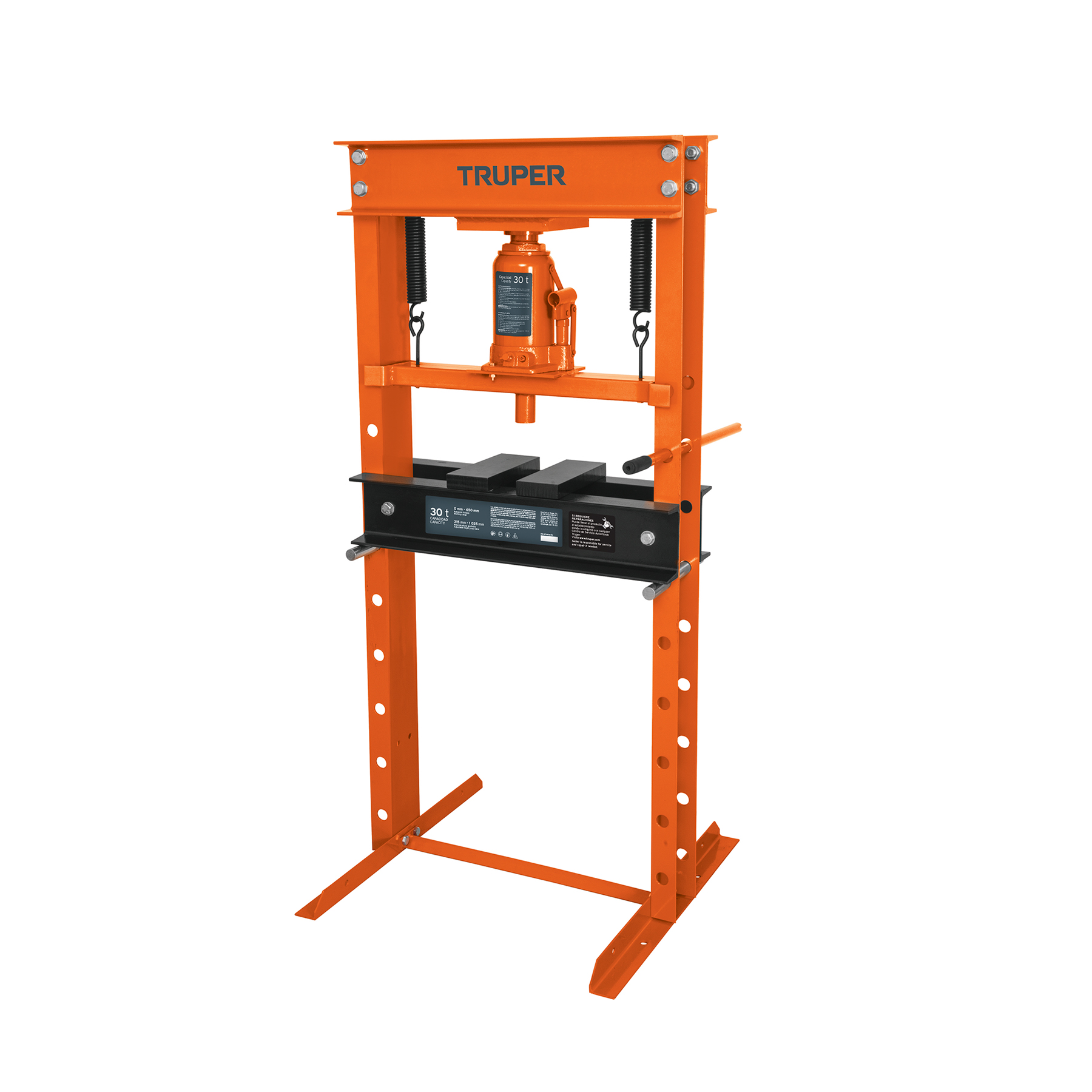 Prensa hidráulica tipo 'H' de 30 ton, con gato de botella