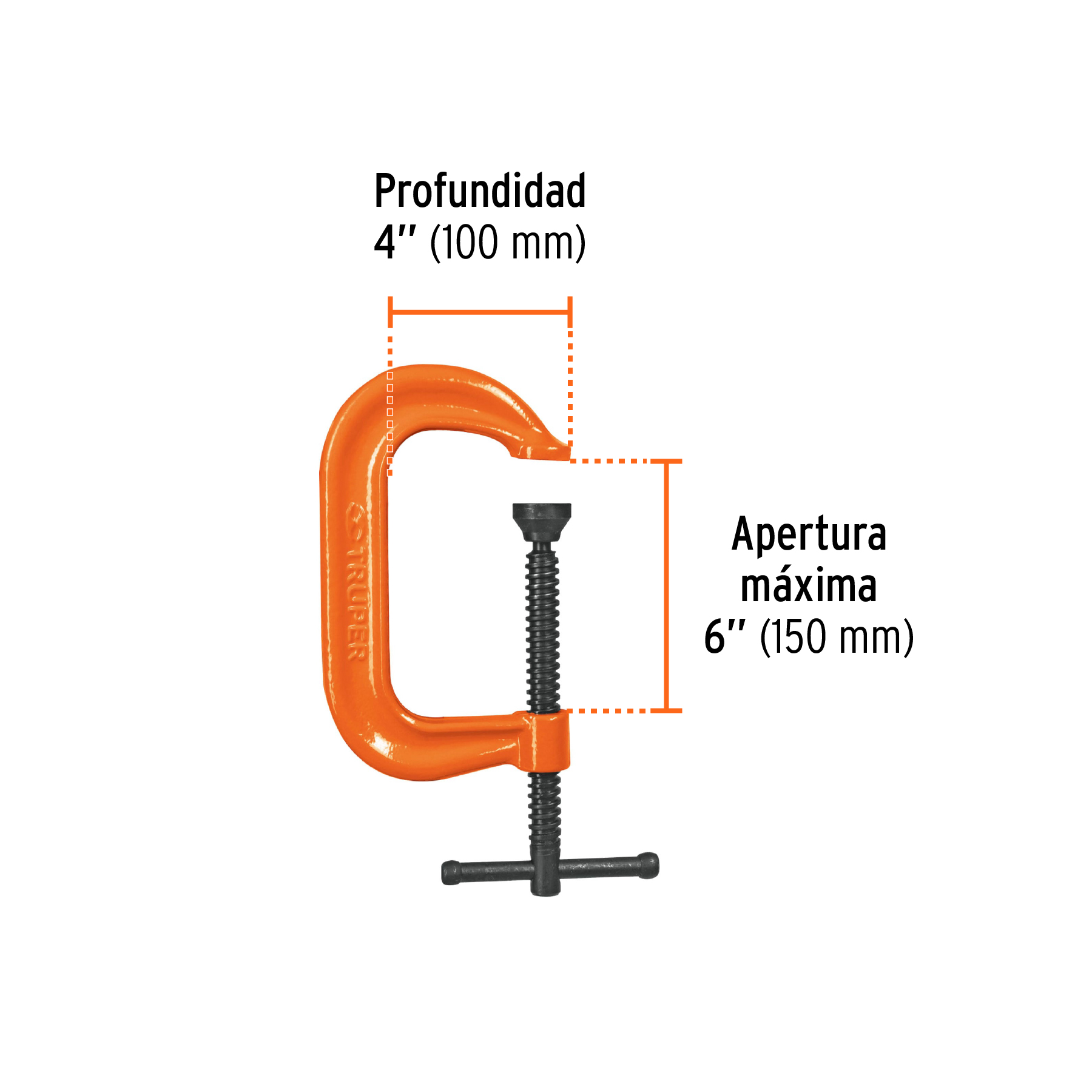 Prensa 6' forjada en acero, uso industrial, Truper - Imagen 2