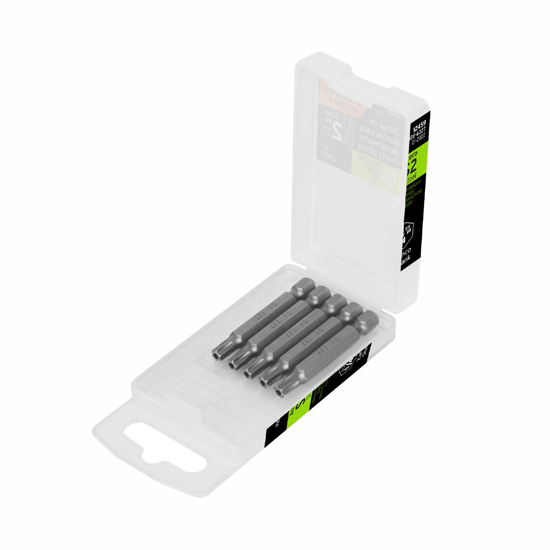Estuche con 5 puntas torx T27 con seguro largo 2', Expert