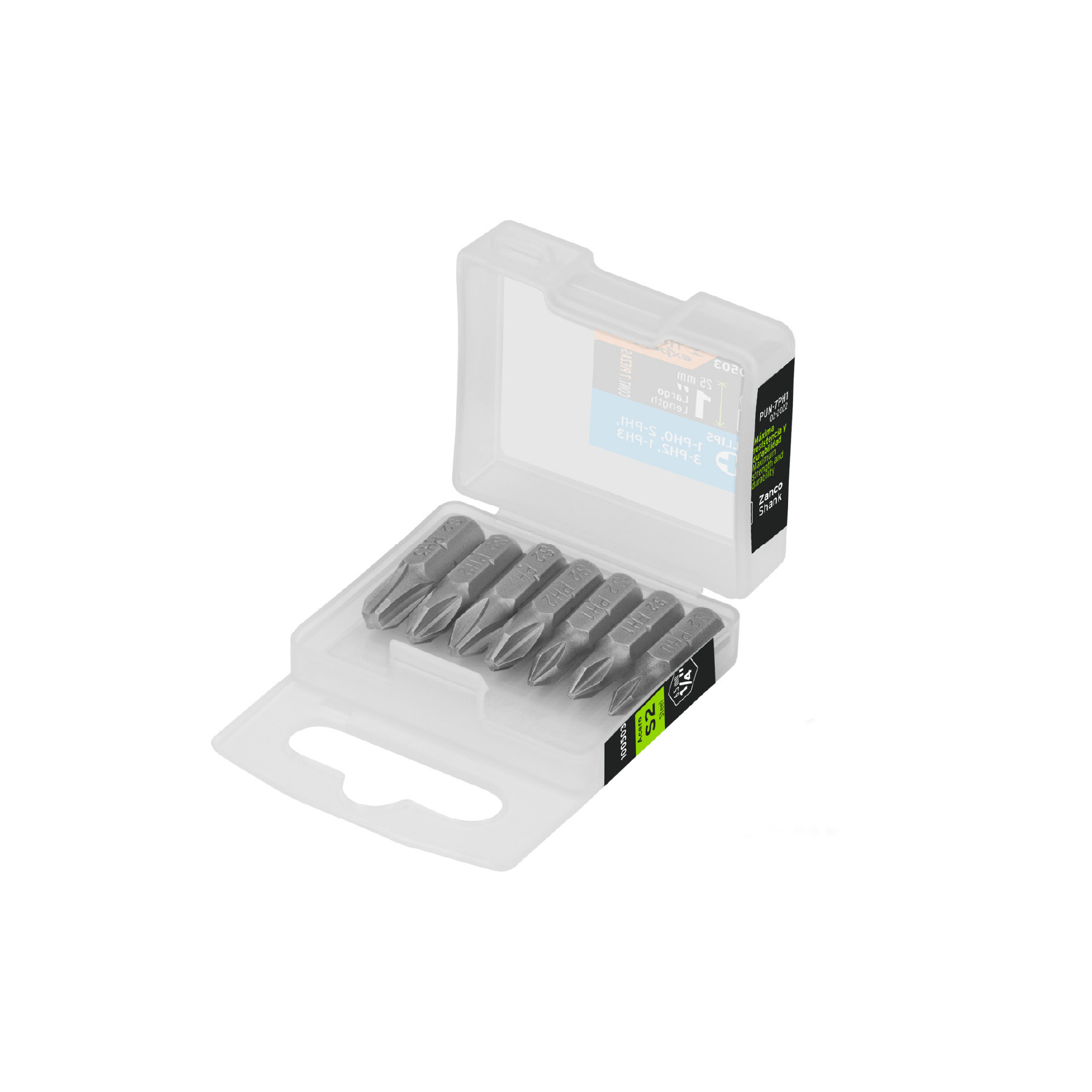 Estuche con 7 puntas de cruz combinadas largo 1', Expert