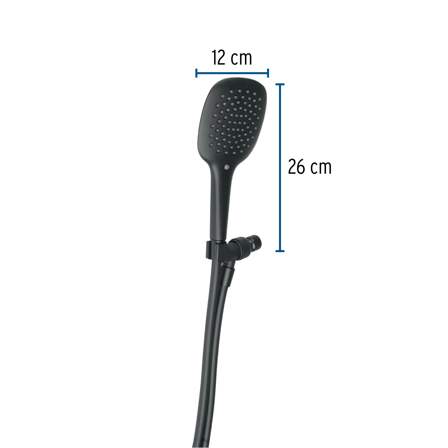 Regadera de teléfono con soporte, negro, FOSET RIVIERA - Imagen 2