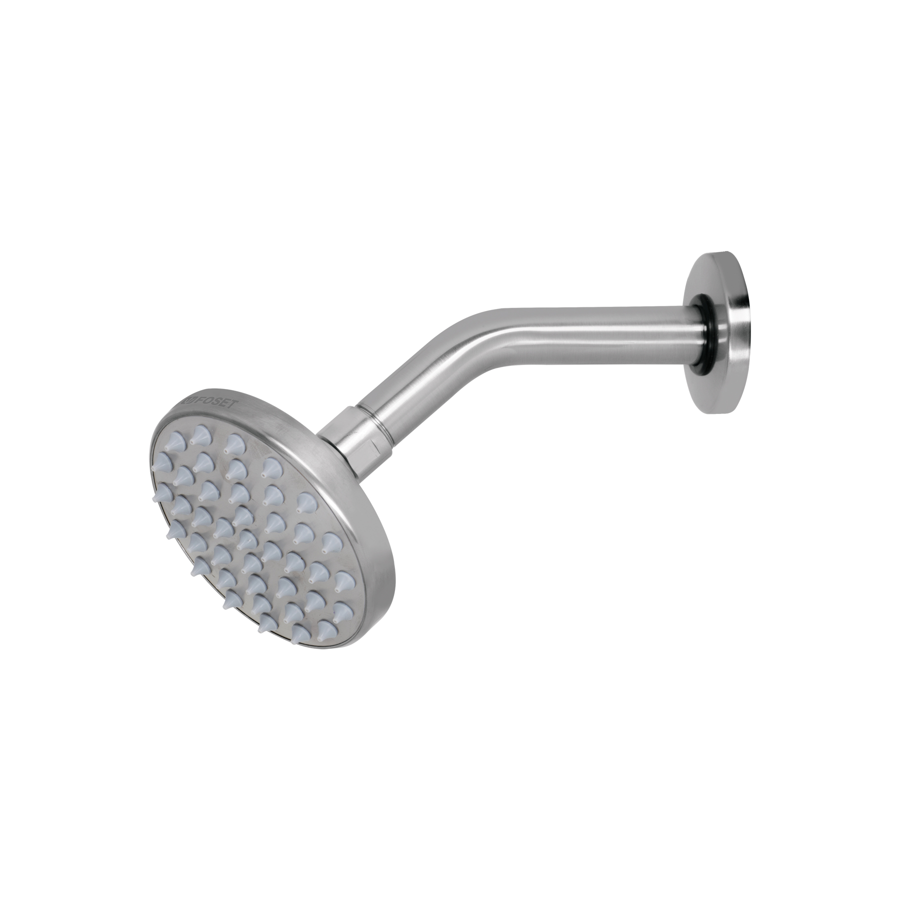 Regadera satín 4' plato redondo, con brazo, Foset Element