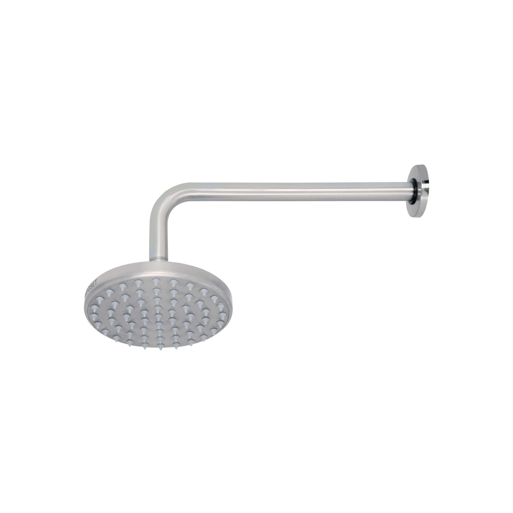 Regadera satín 6' plato redondo, con brazo, Foset Element