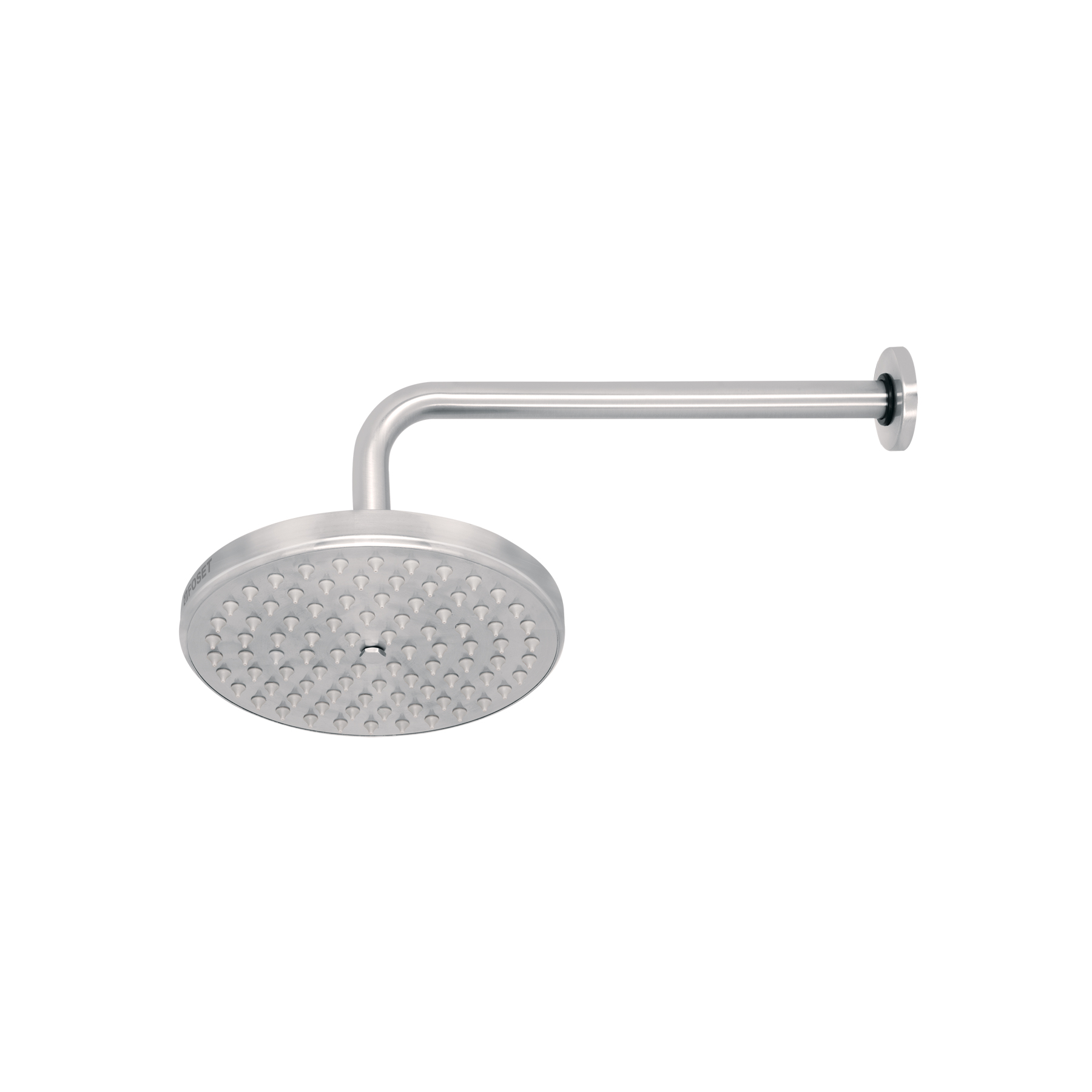 Regadera satín 8' plato redondo, con brazo, Foset Element