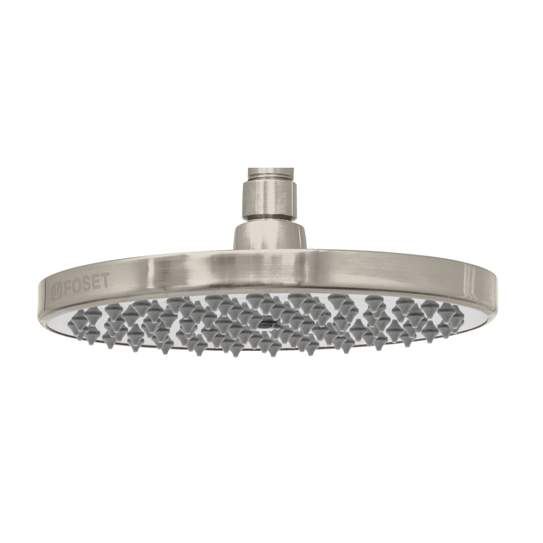 Regadera satín 8' plato redondo, sin brazo, Foset Element